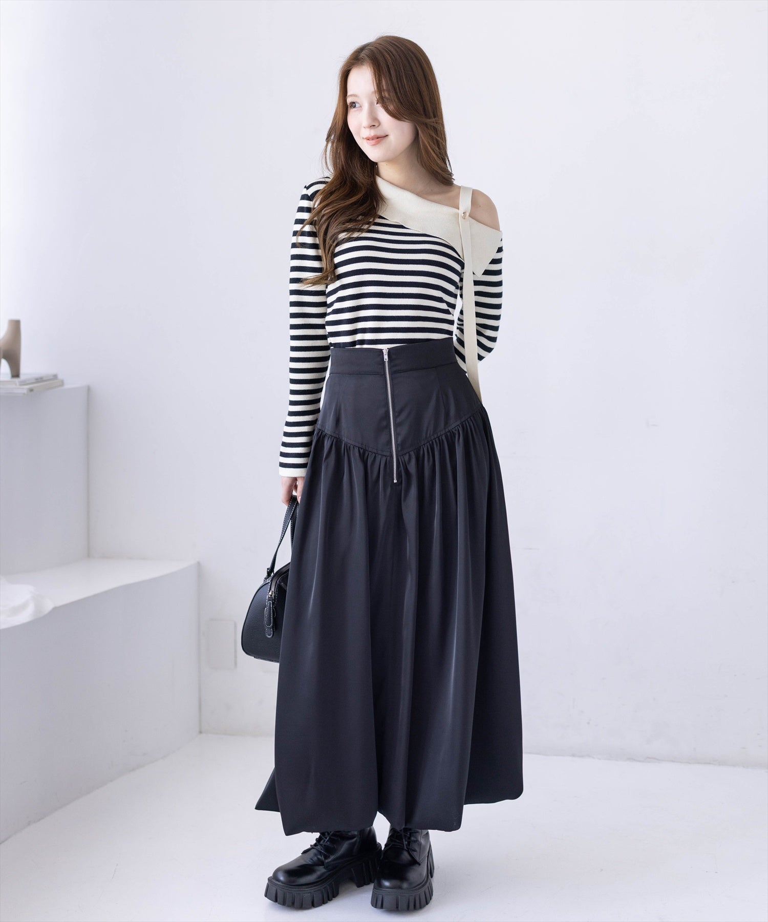 163cm/ブラック着用