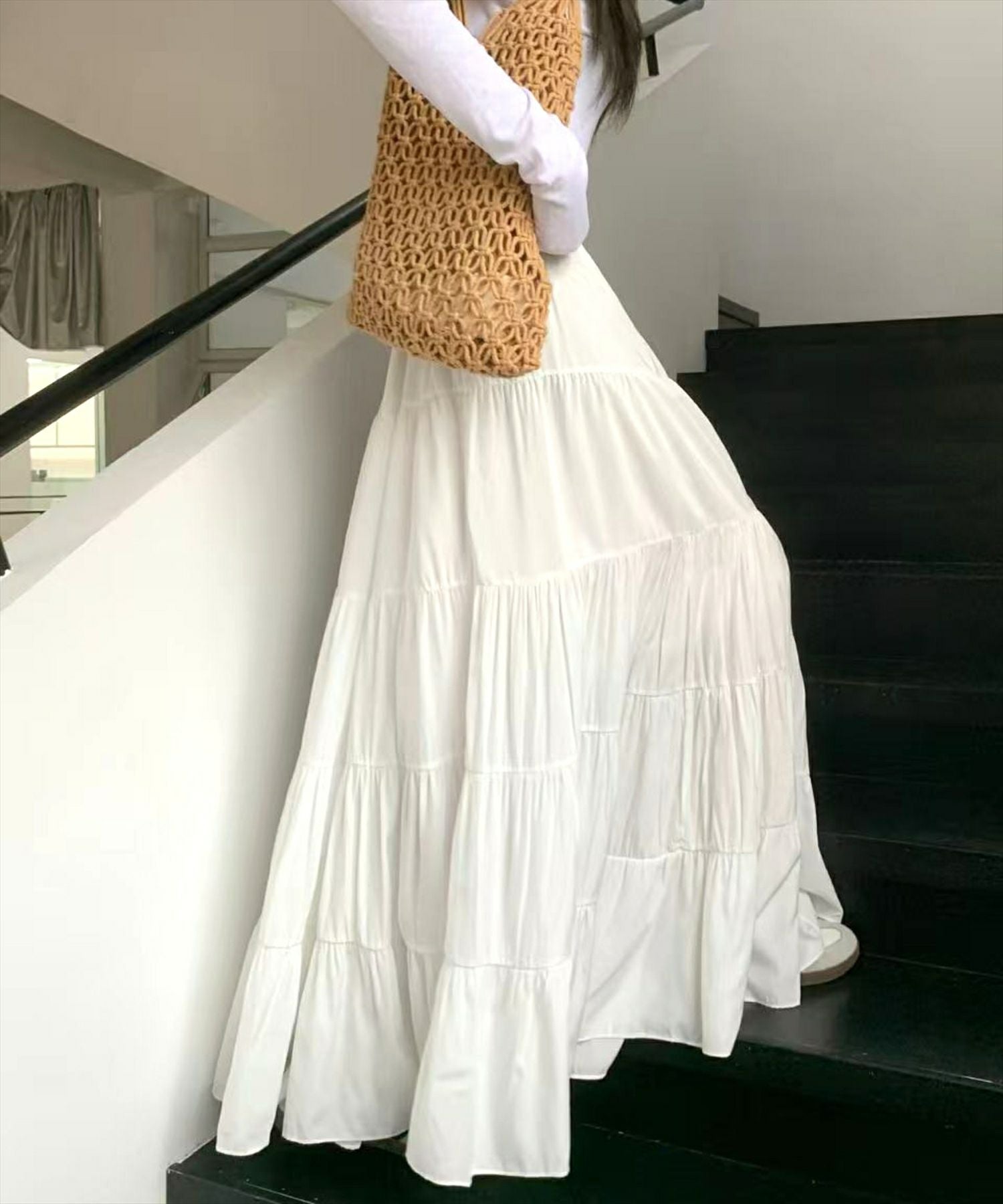 STAY MOTION≪WEB限定/新作≫ティアードロングスカート[ST1122