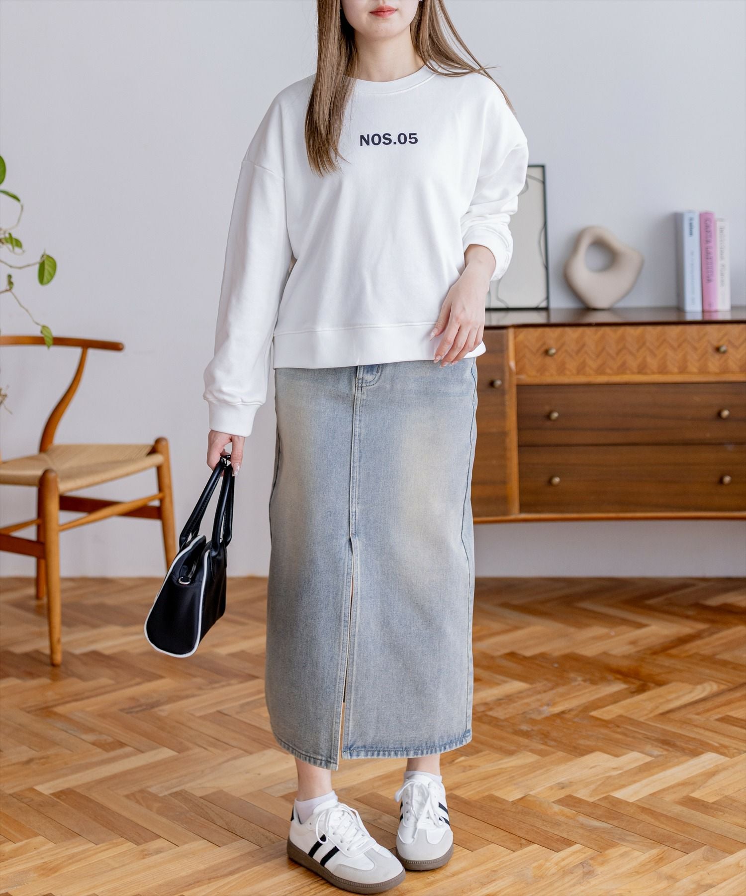 160cm/オフホワイト着用