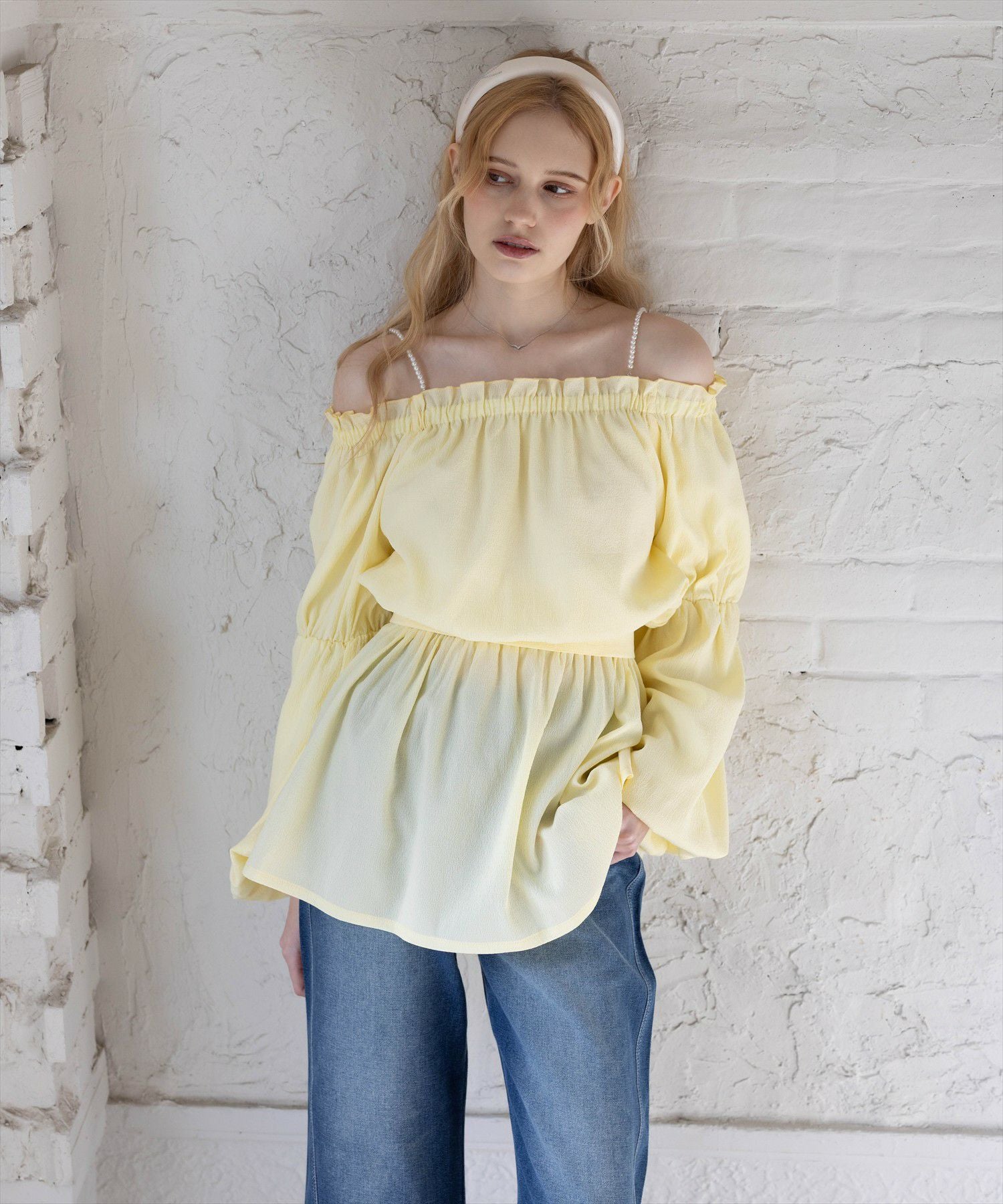 174cm/イエロー着用