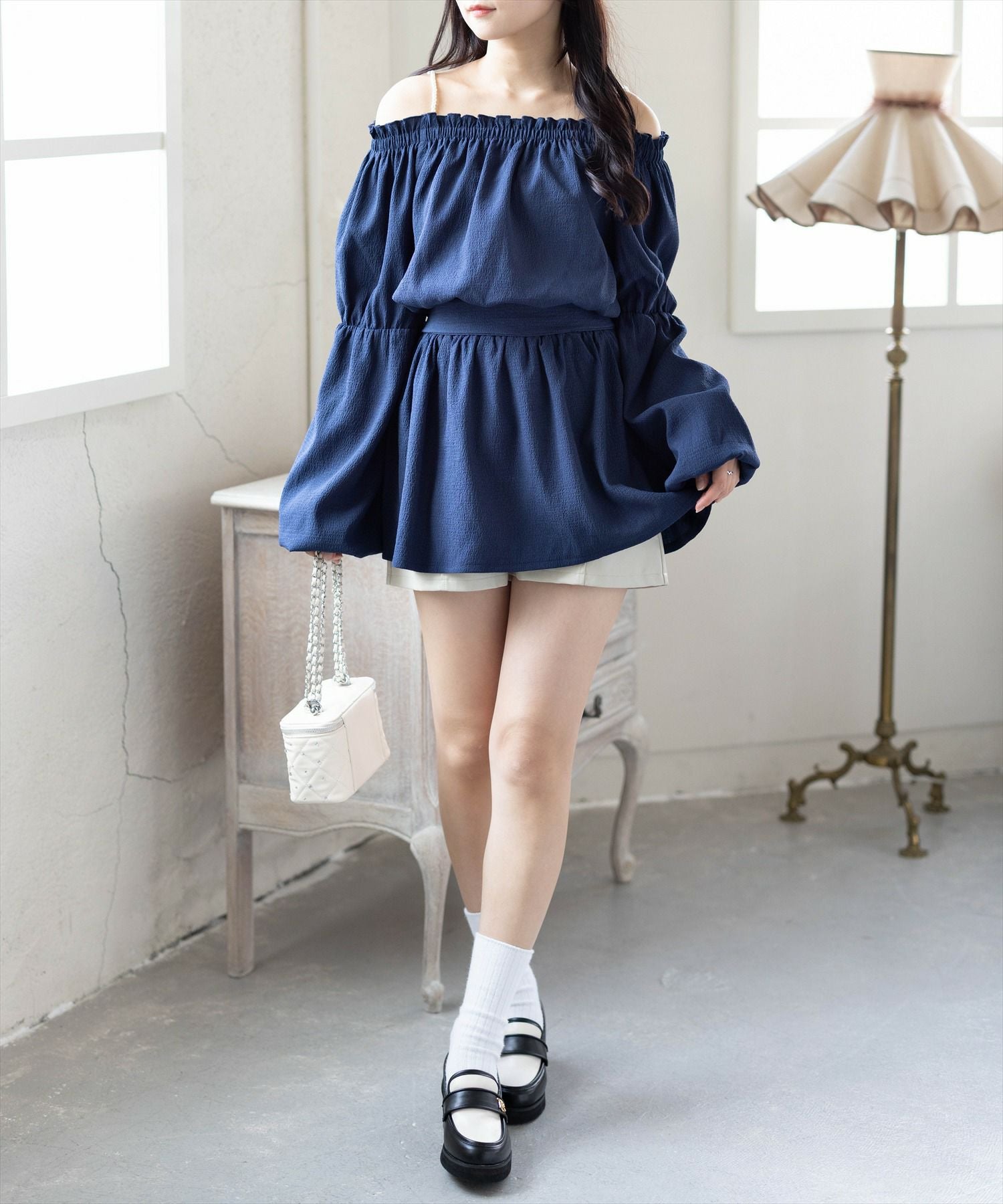 162cm/ネイビー着用