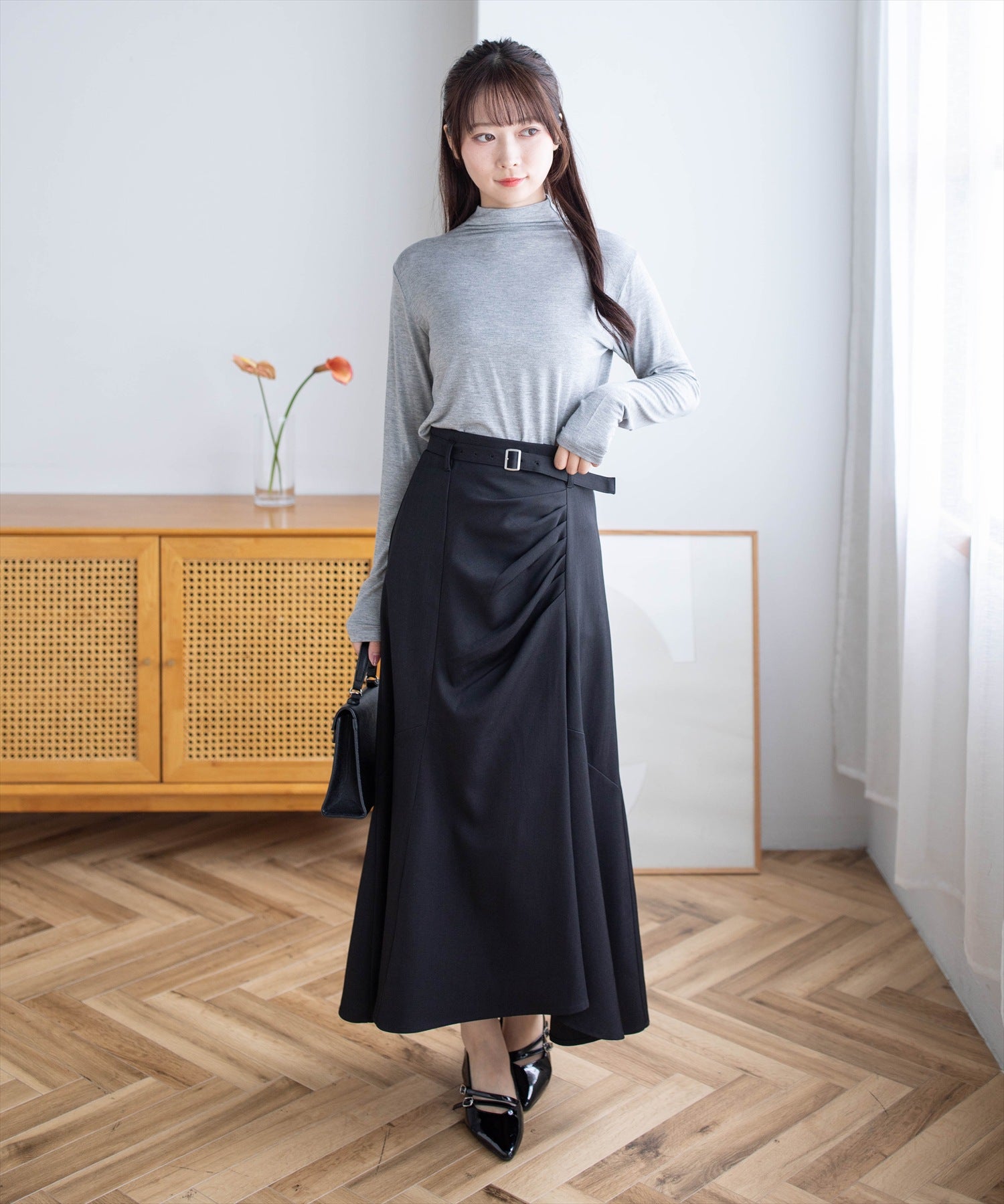 162cm/グレー着用
