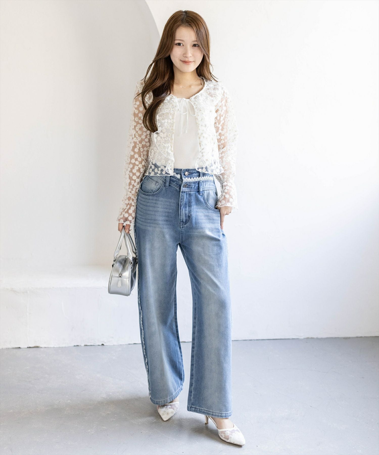 163cm/ブルー S着用