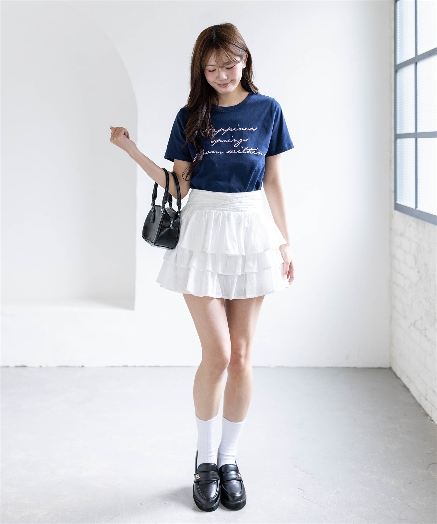 161cm/オフホワイト着用