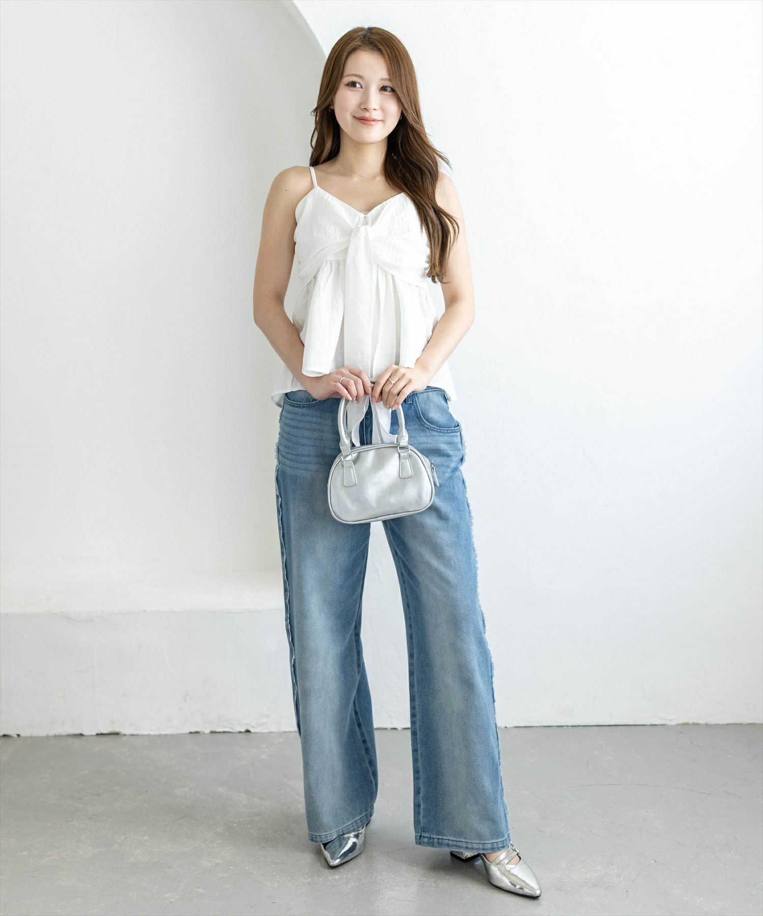 163㎝/オフホワイト着用