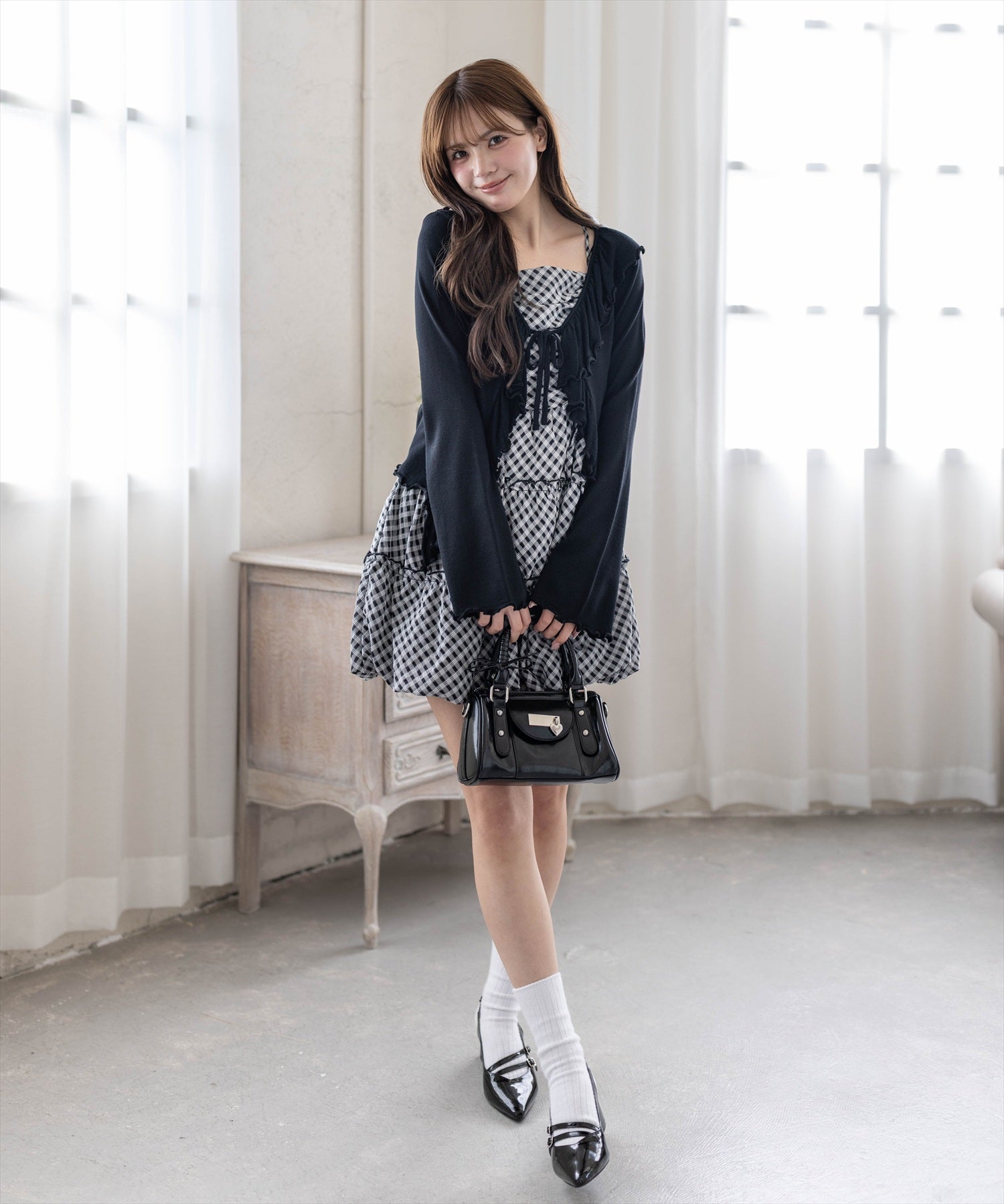 161cm/ブラック着用