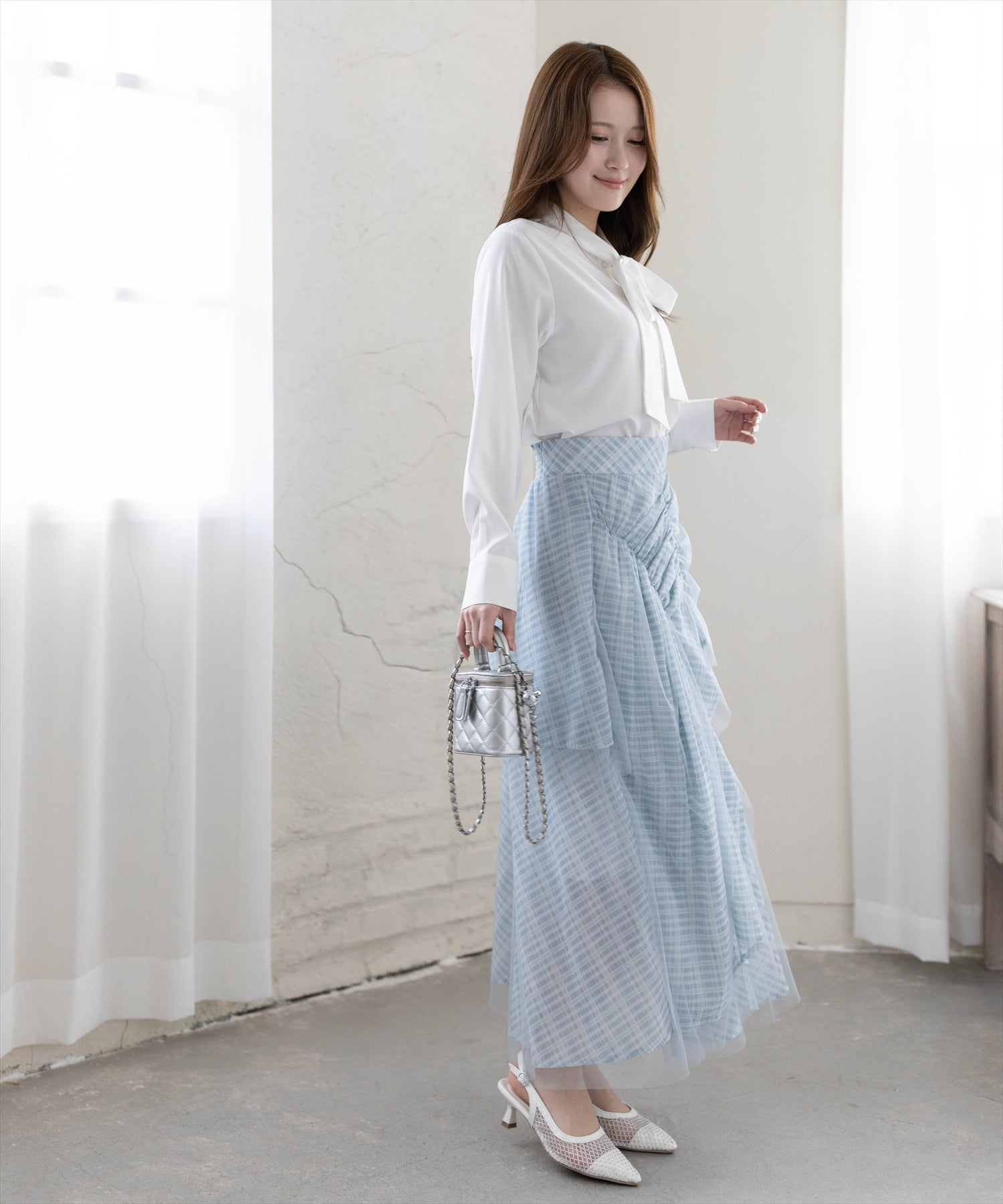 160cm/サックス F着用