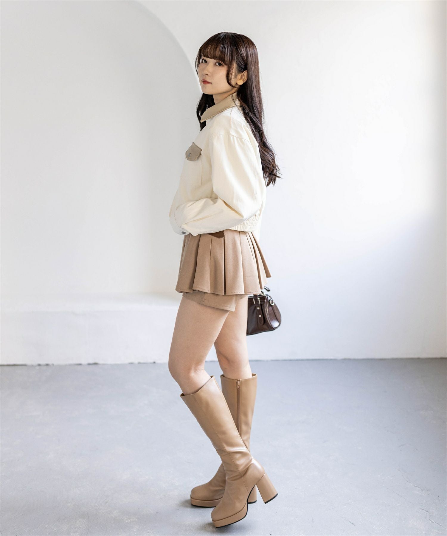 162㎝/アイボリー着用