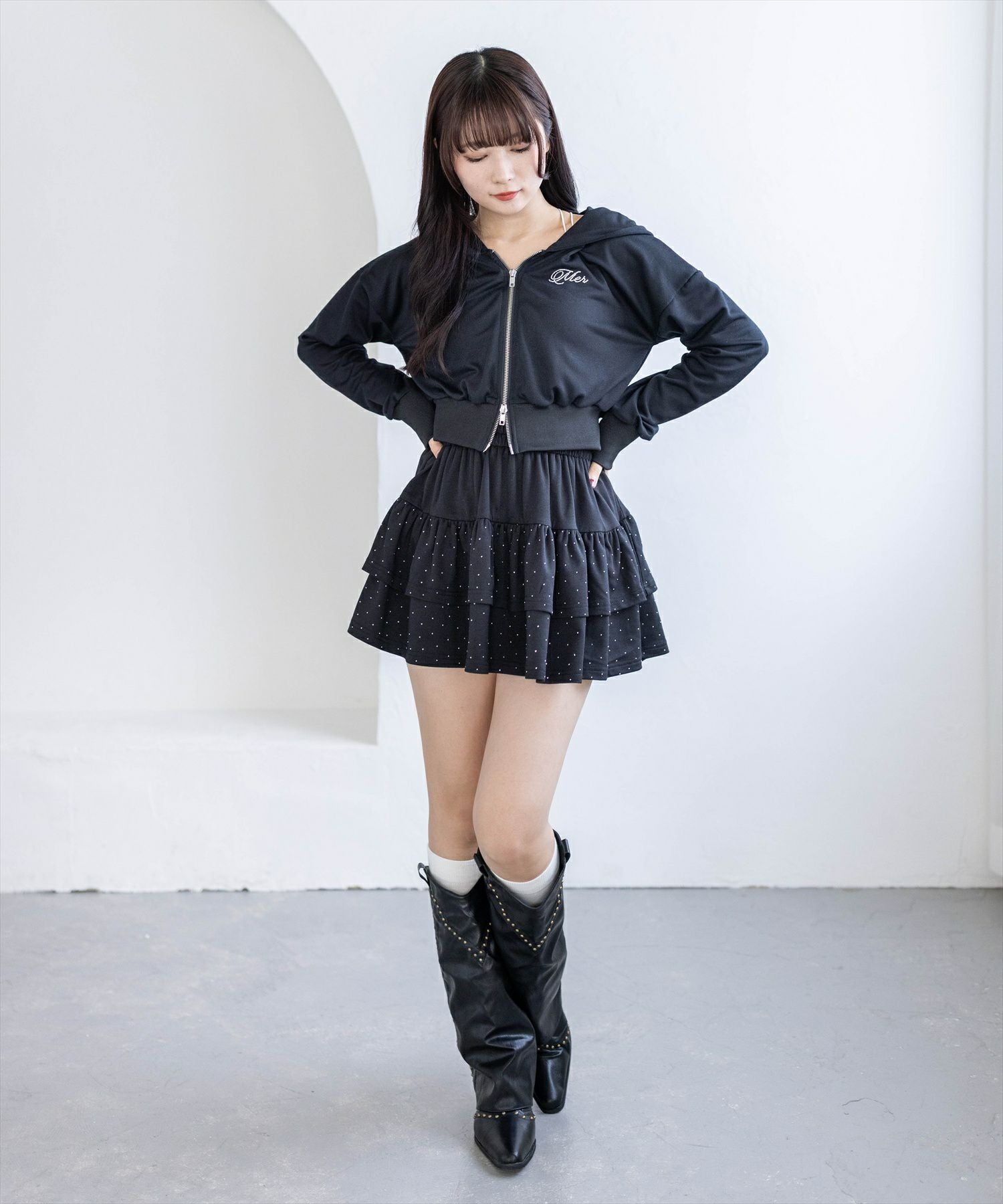 162cm/ブラック着用