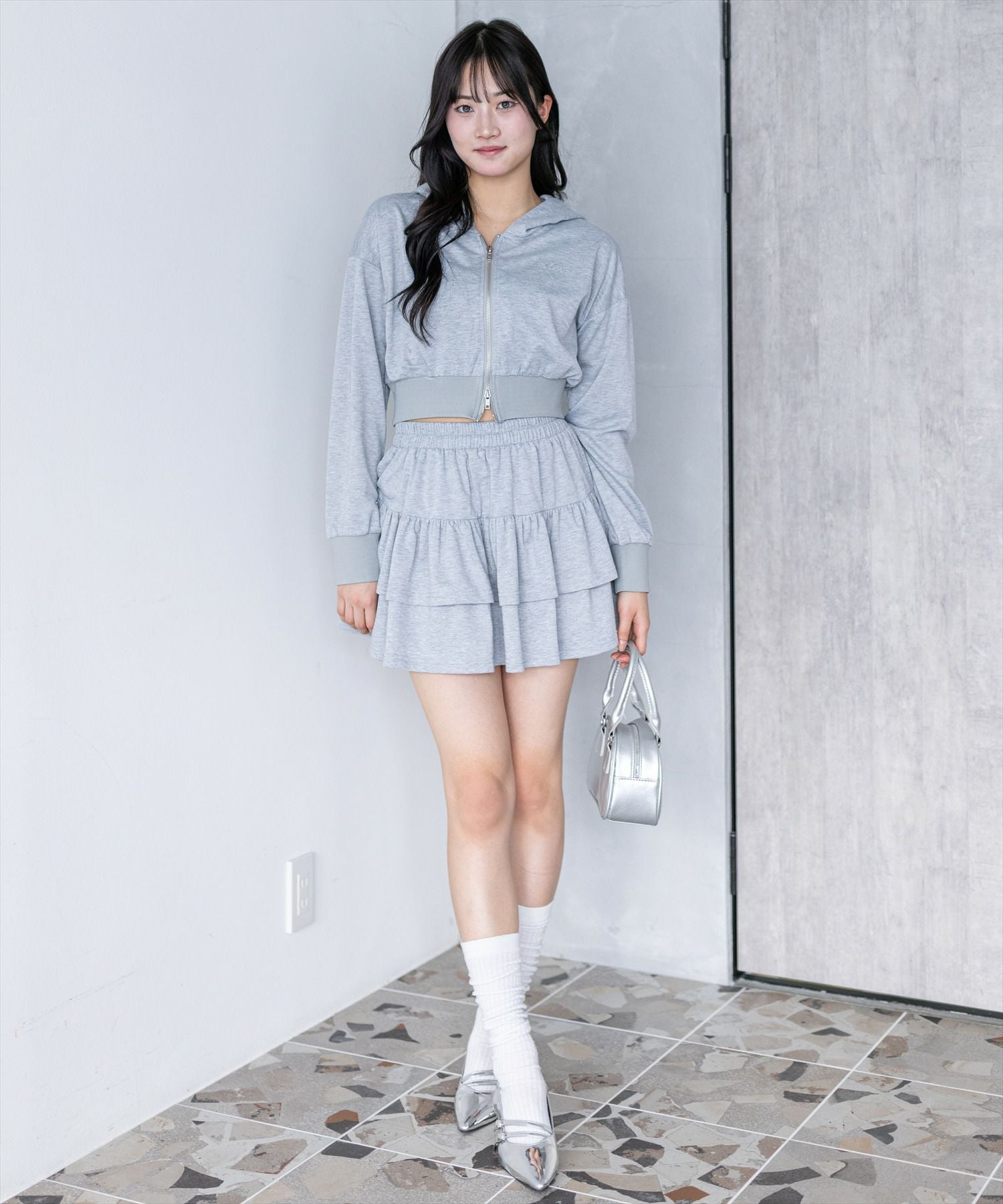 167㎝/グレー着用