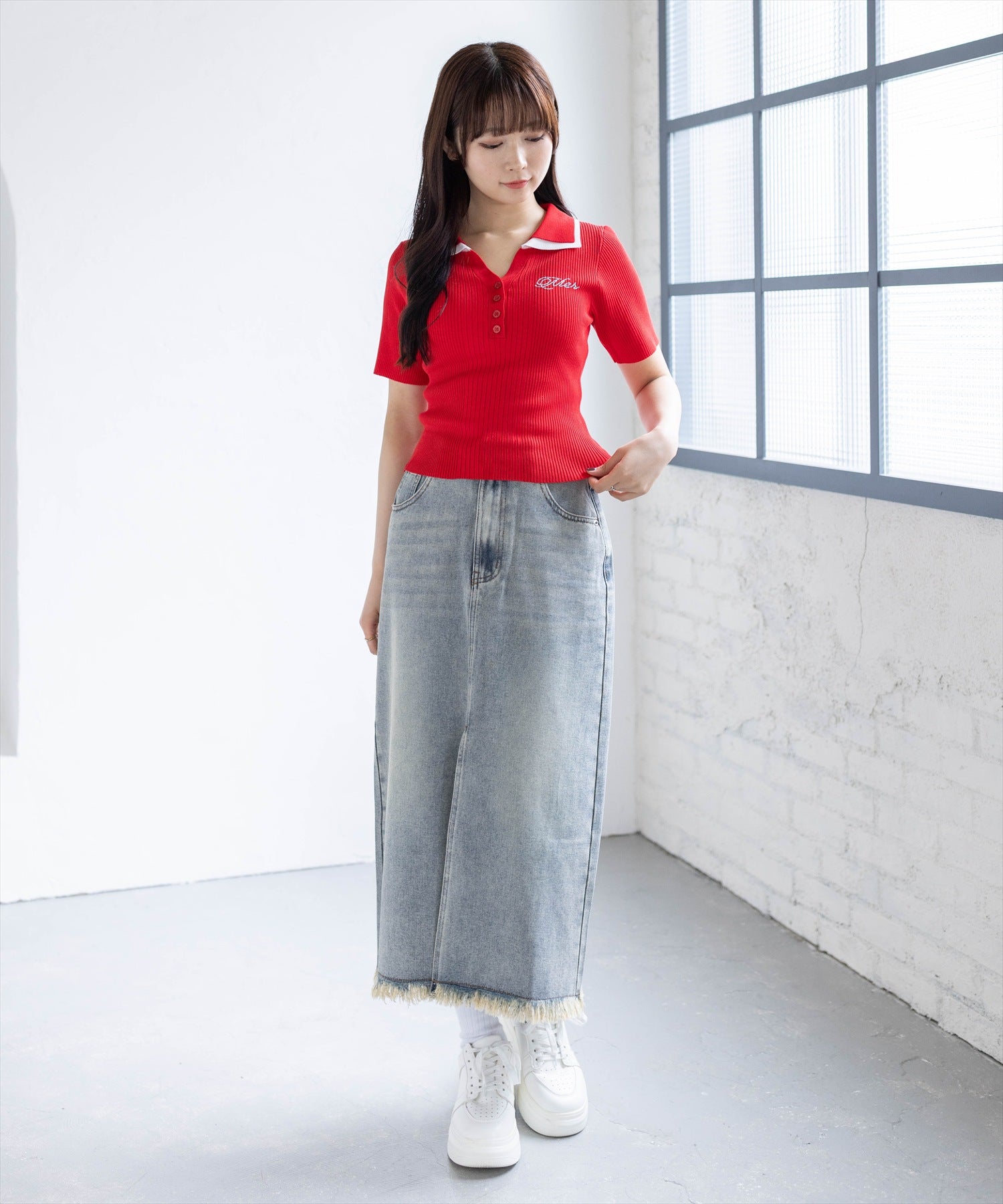 162cm/ライトブルー S着用
