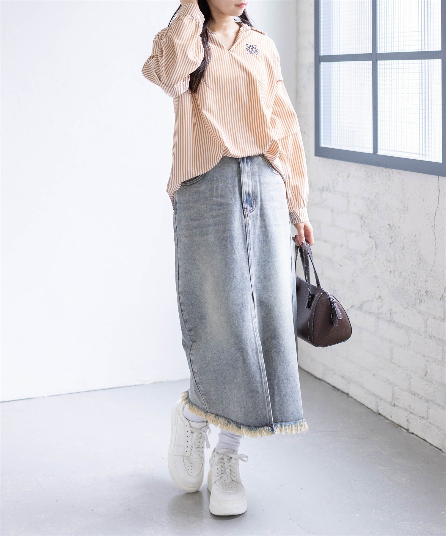 162cm/ライトブルー S着用