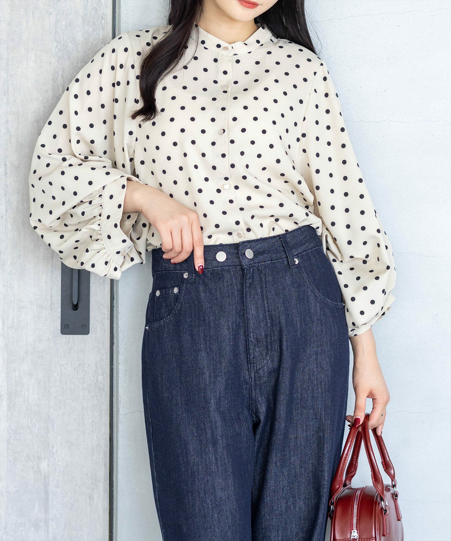 CLEAR BASIC≪再入荷≫マルチスリーブ長袖ブラウス[CL9581