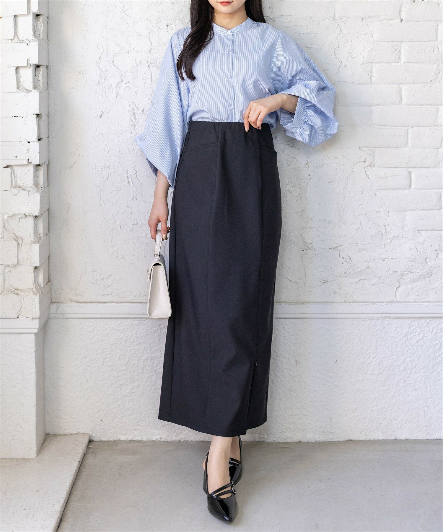 162cm/ブルーストライプ着用