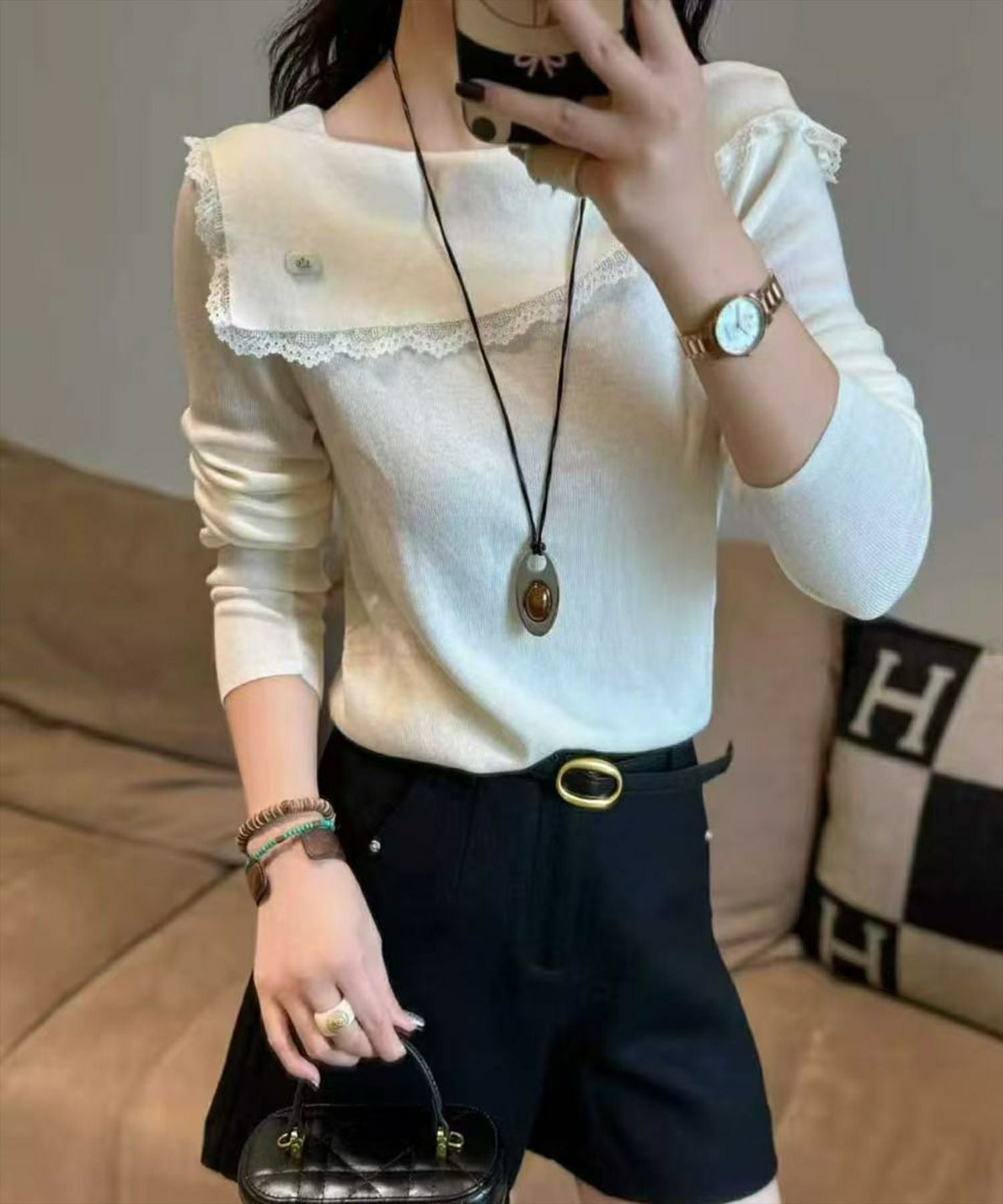 オフホワイト着用