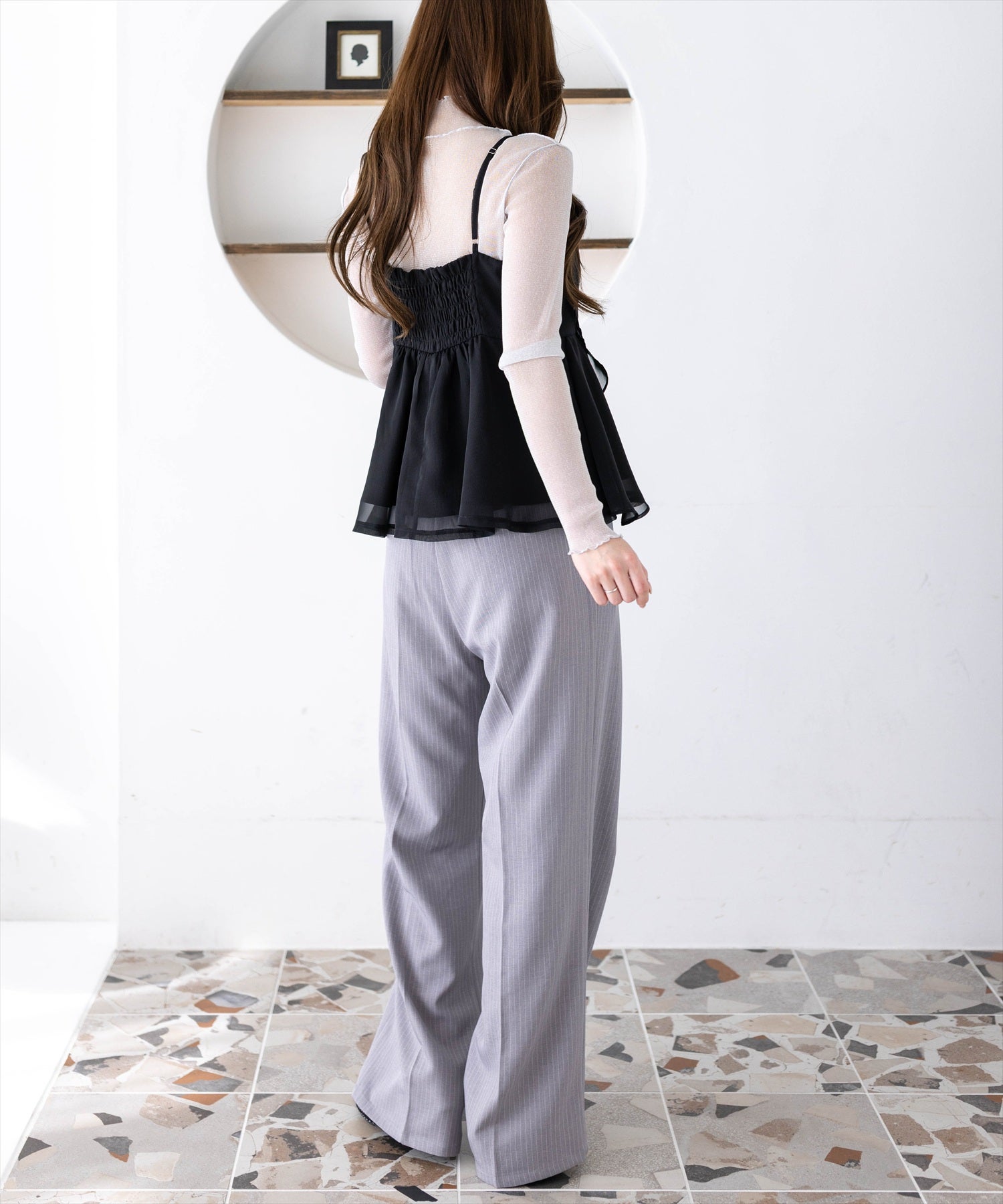 163cm/ブラック着用