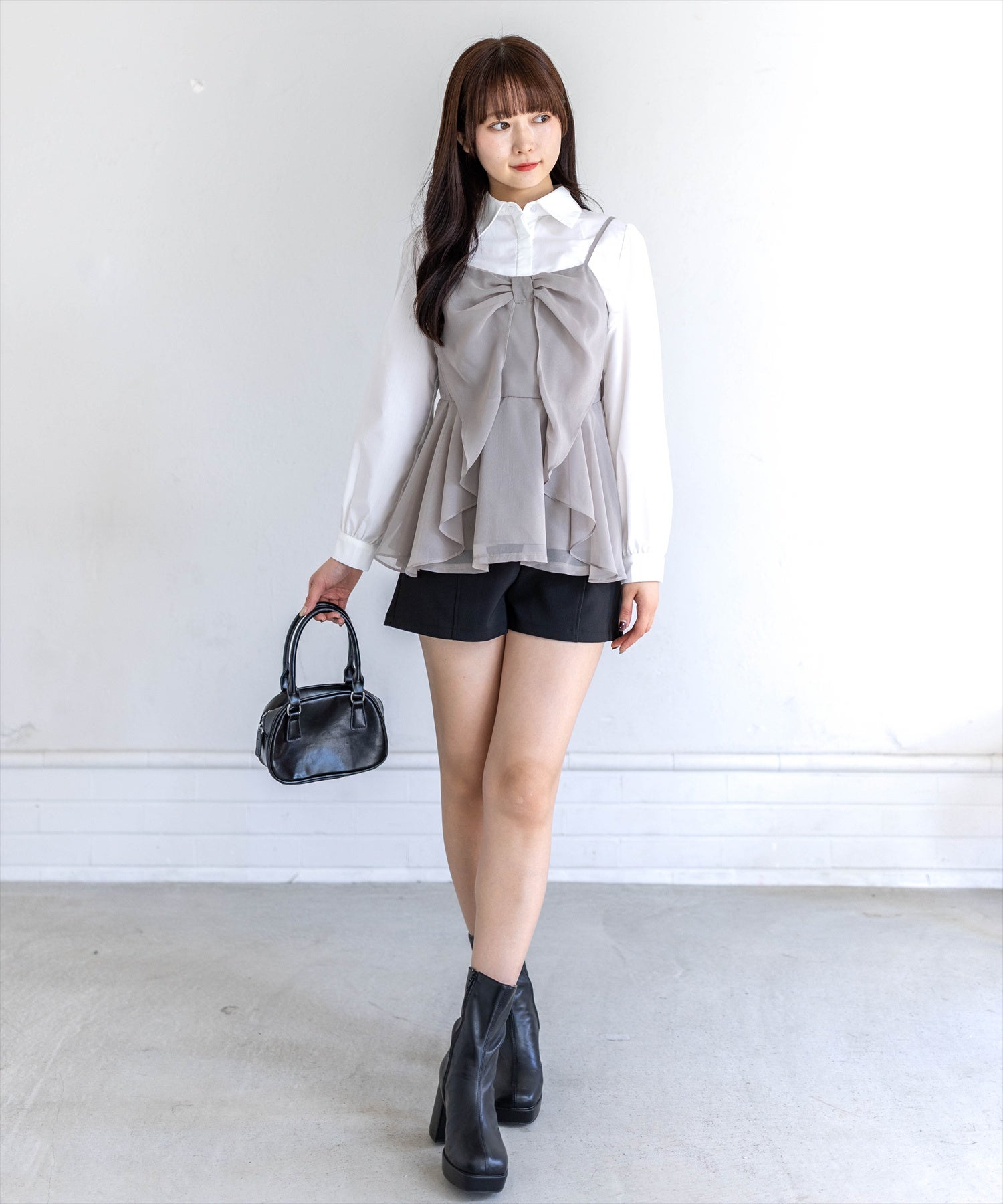 162cm/ベージュ着用