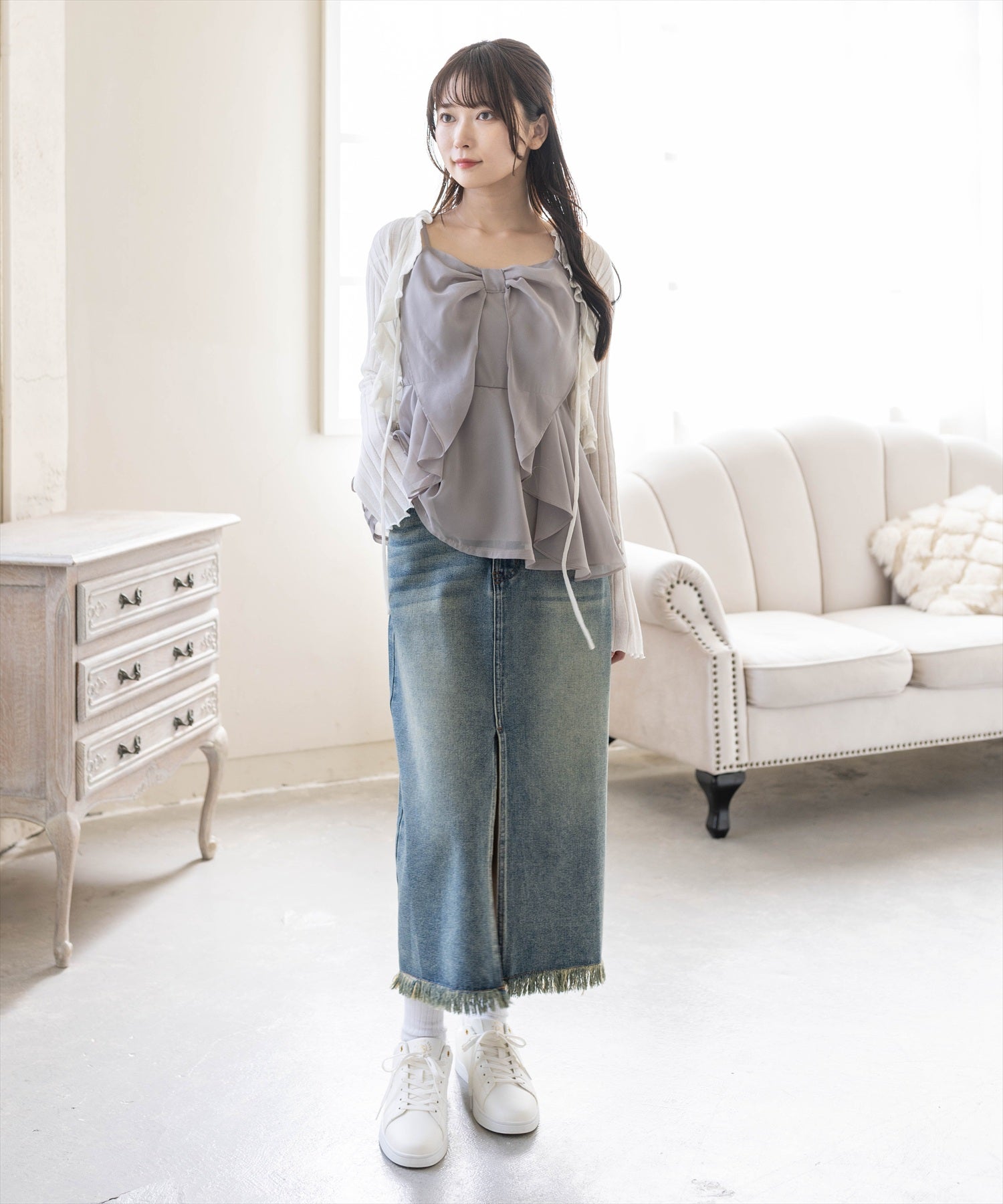 162cm/ベージュ着用