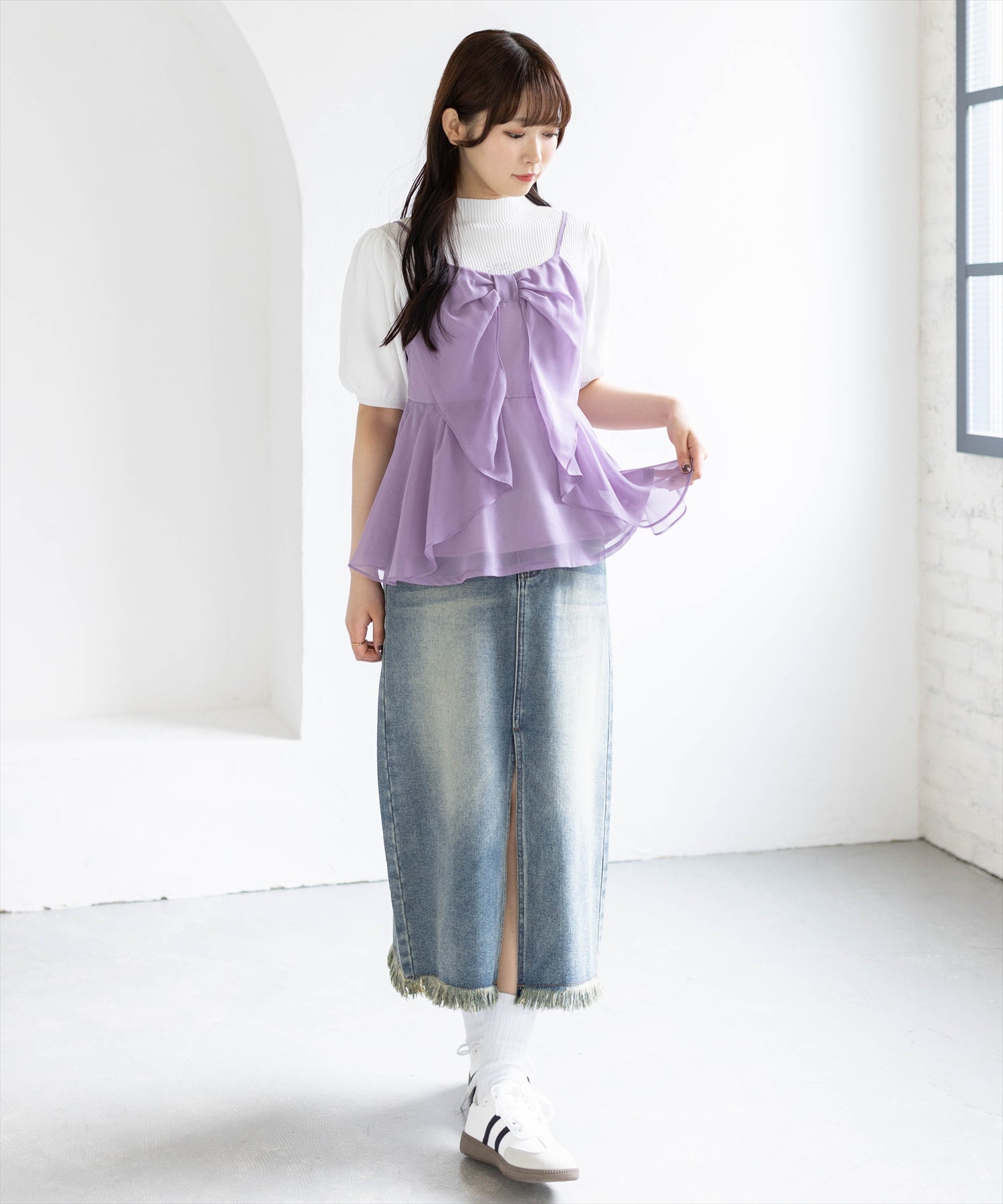 168cm/ピンク着用