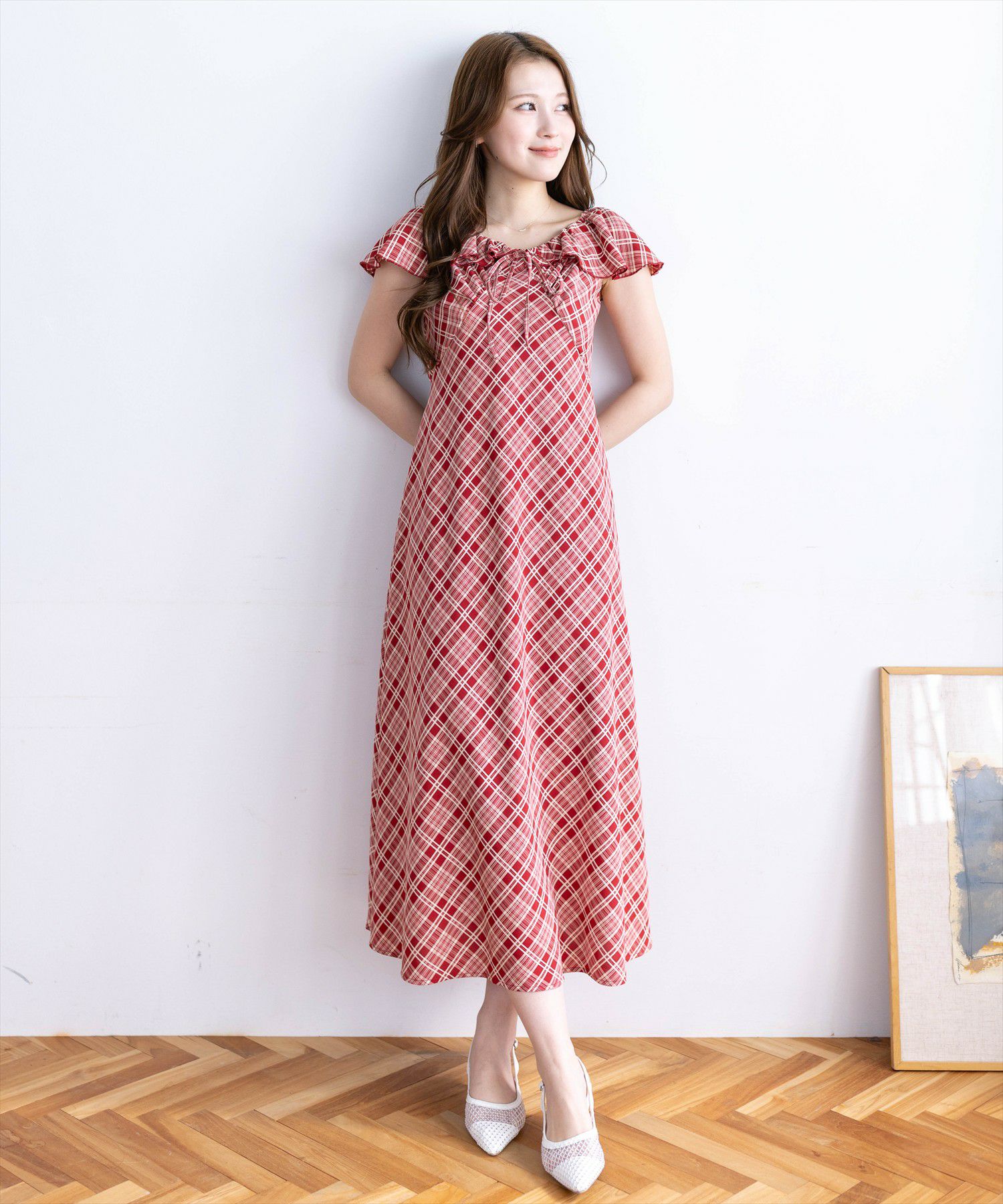 163cm/レッド F着用