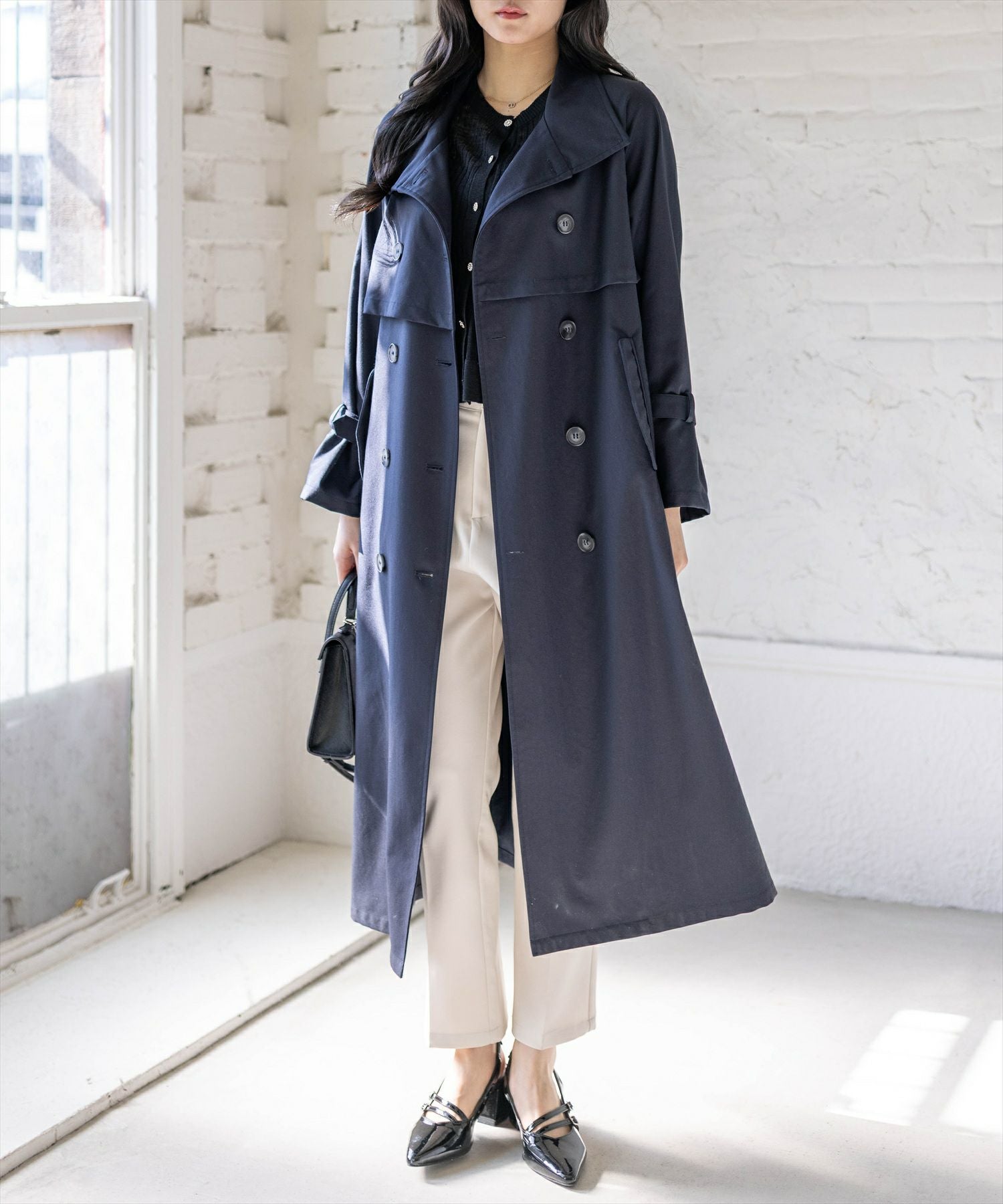 CLEAR BASIC≪新作≫スタンドネックトレンチコート[CL9642