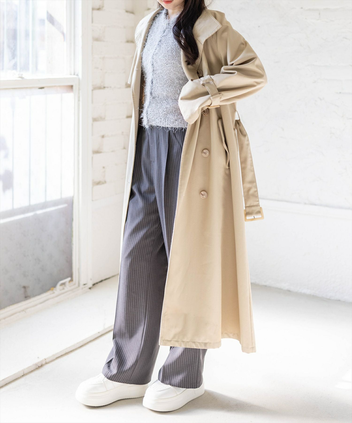 162cm/ベージュ着用