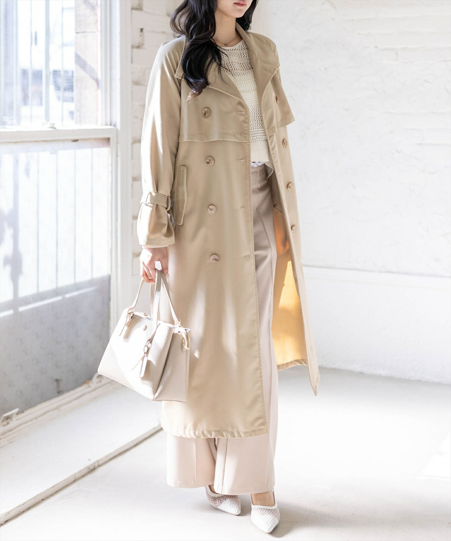 167cm/ベージュ着用