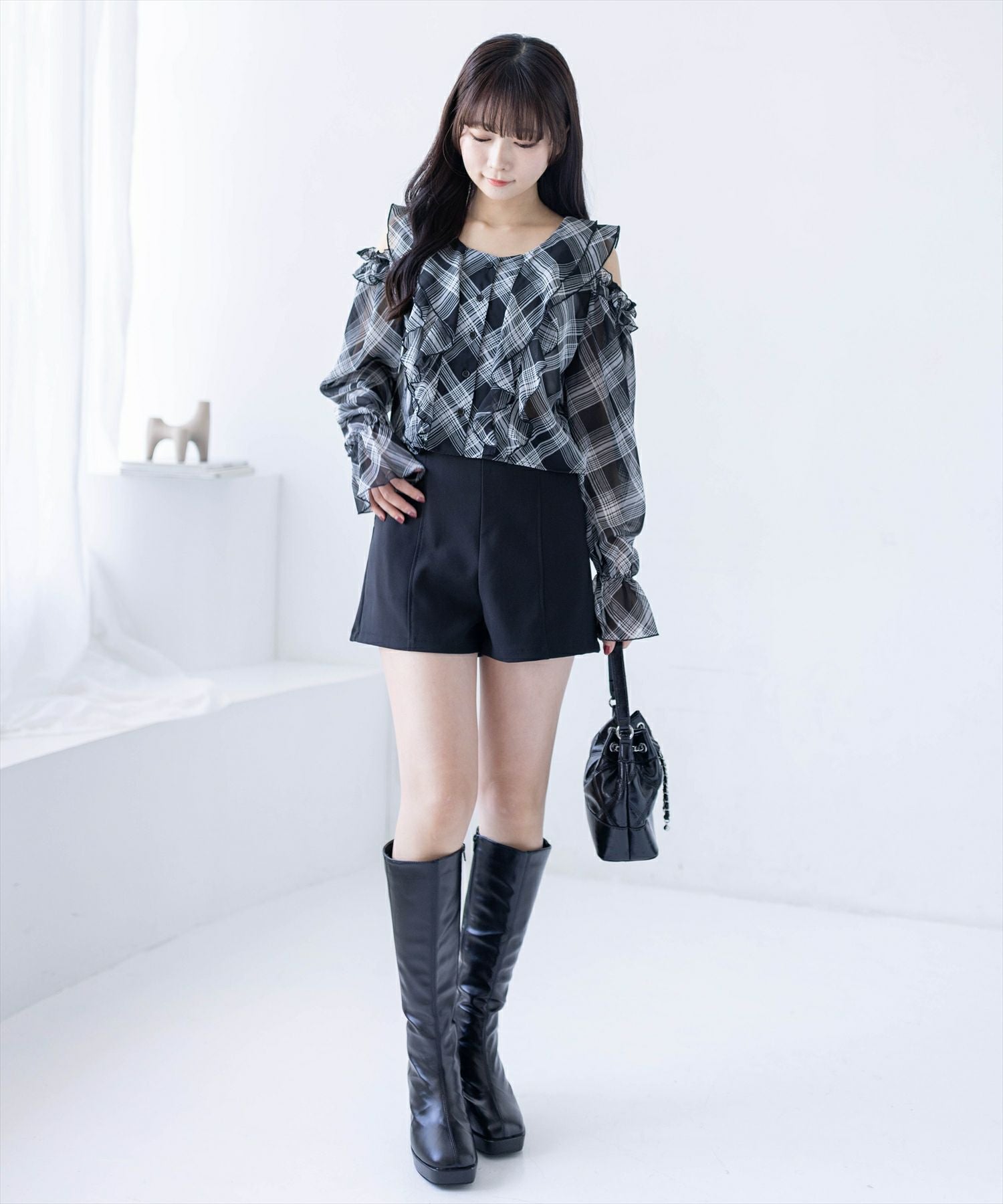 162cm/ブラック着用