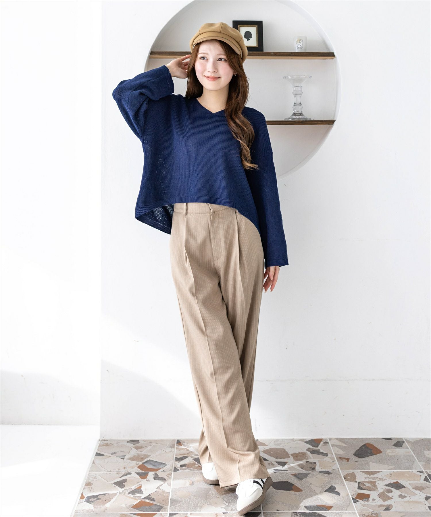 163㎝/ネイビー着用