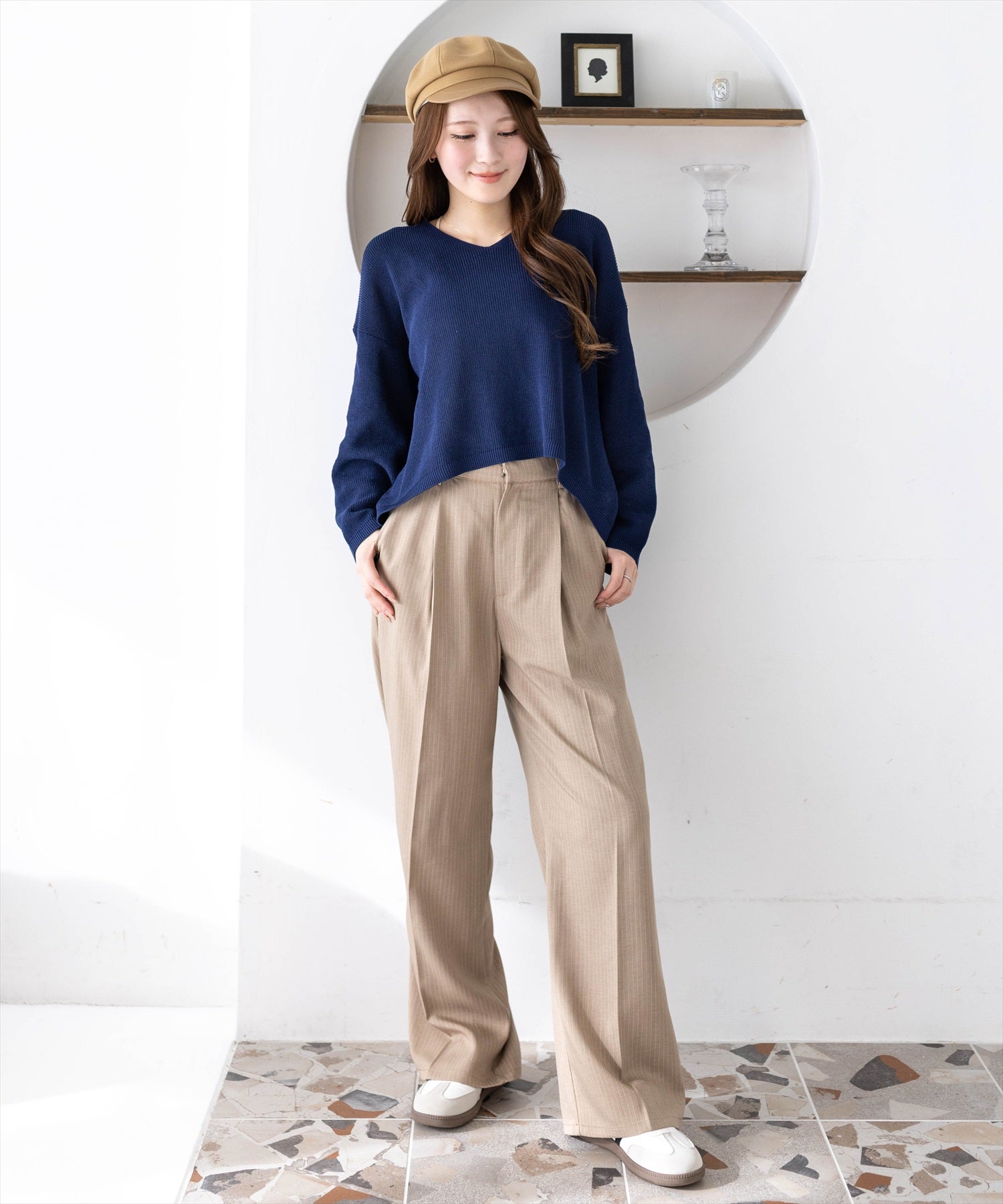 163㎝/ネイビー着用