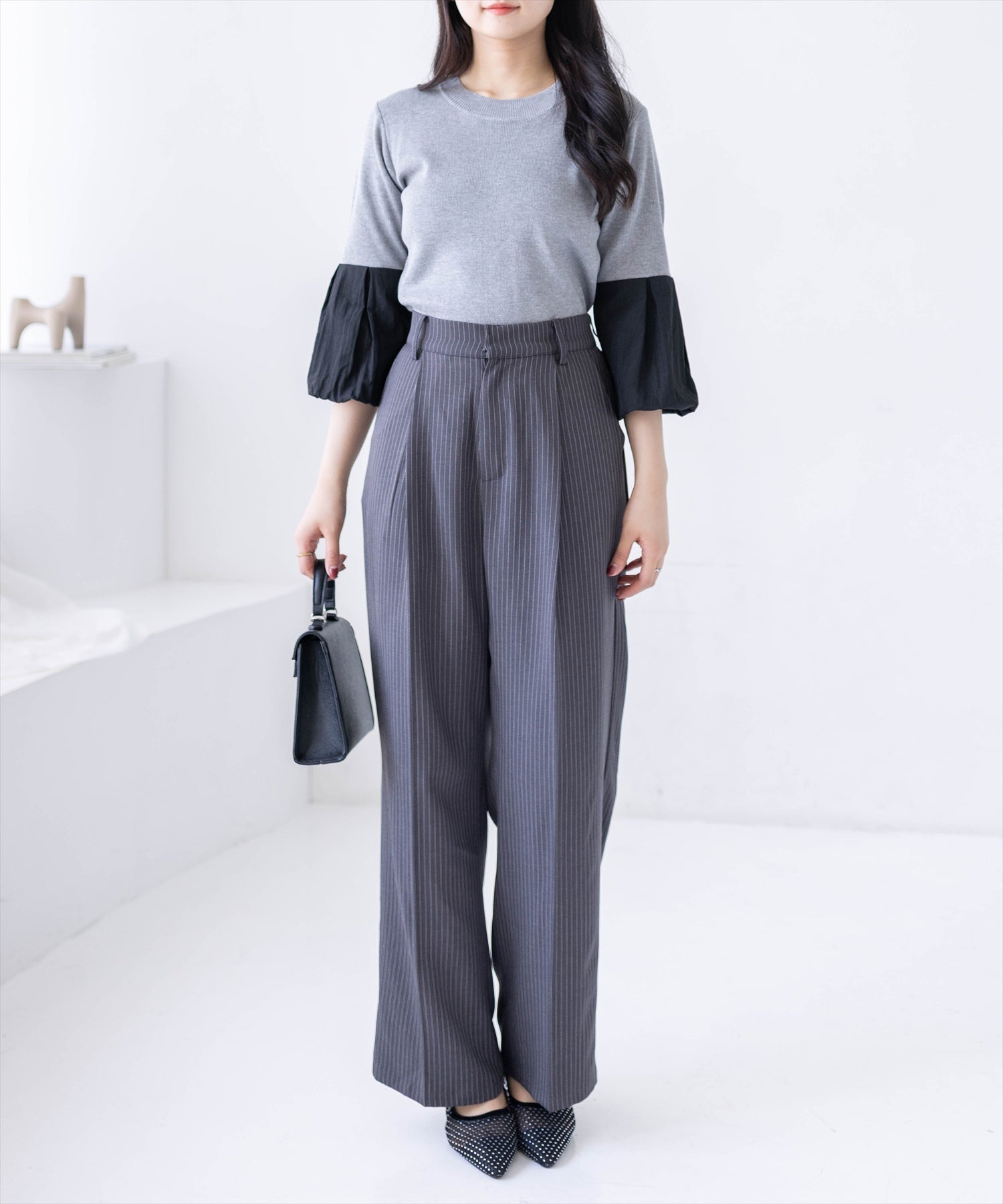 162cm/グレー着用