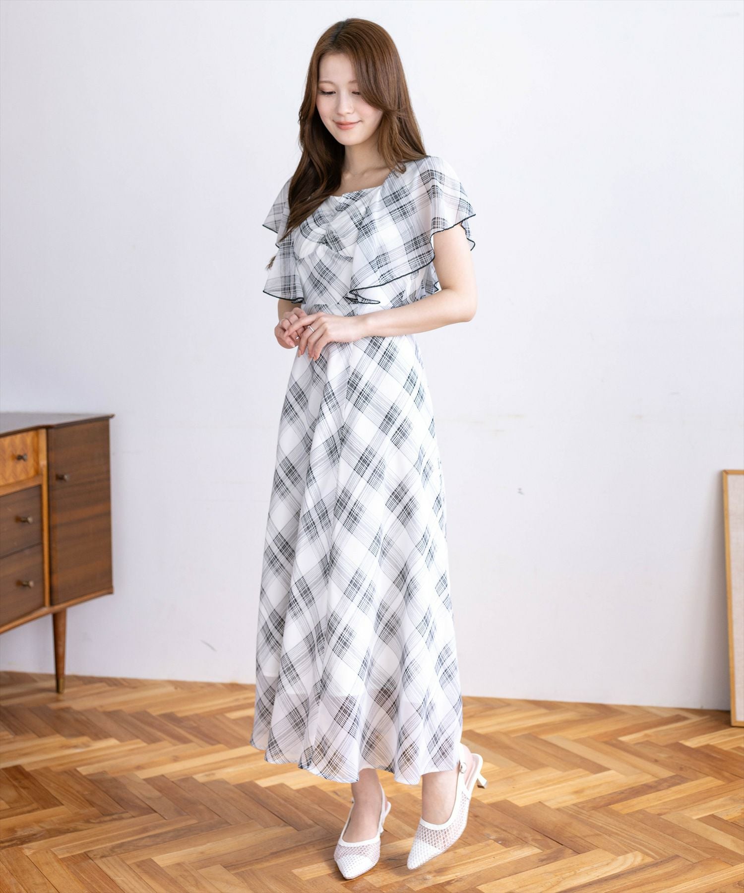 163cm/オフホワイト F着用