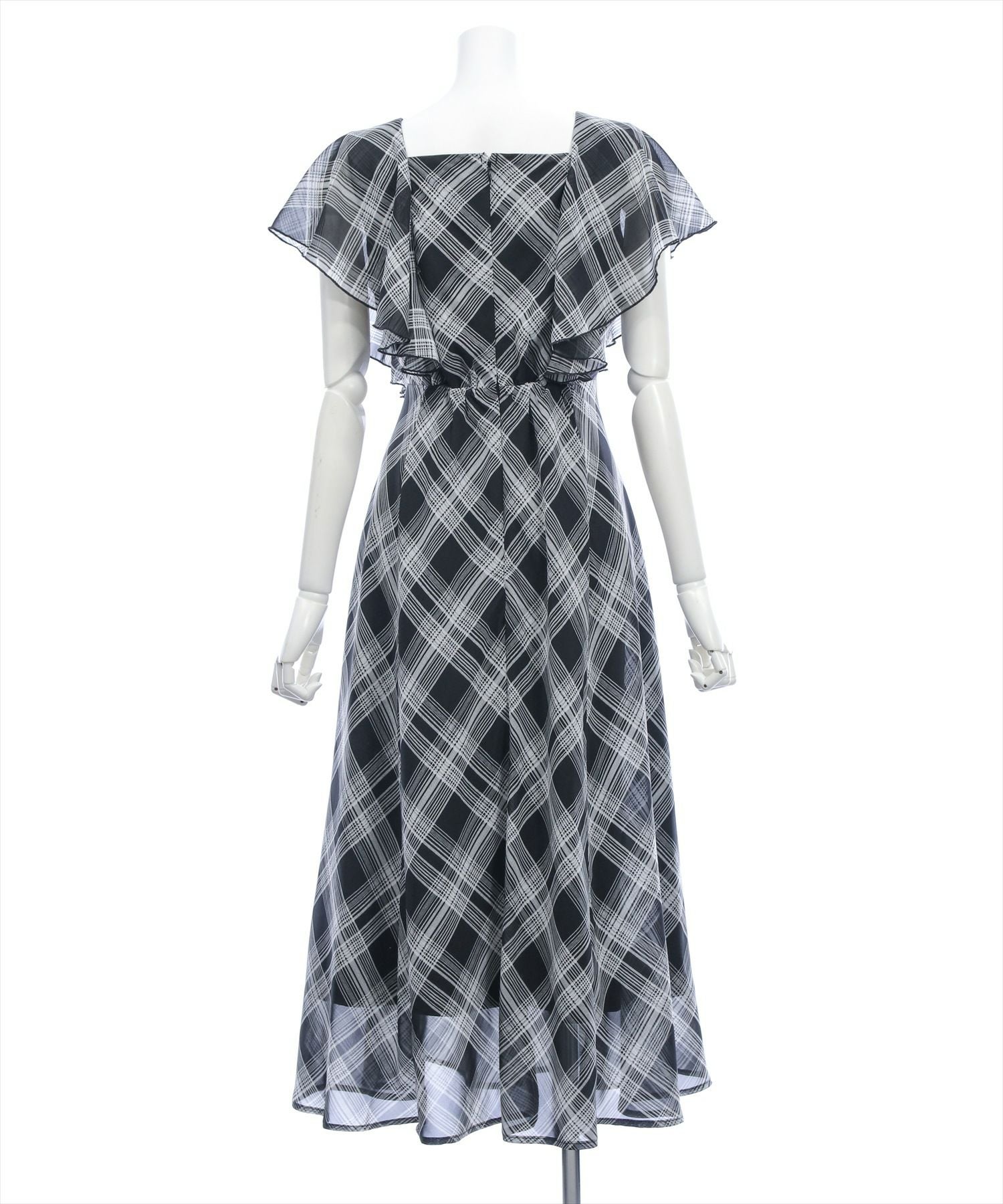 CLEAR BASIC≪再入荷≫フロントギャザーフレアスリーブワンピース
