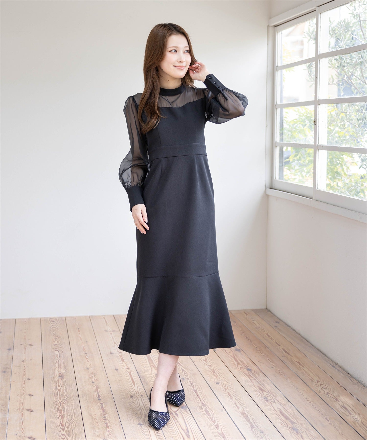 CLEAR BASIC シアーマーメイドワンピース[CL9614] | レディース