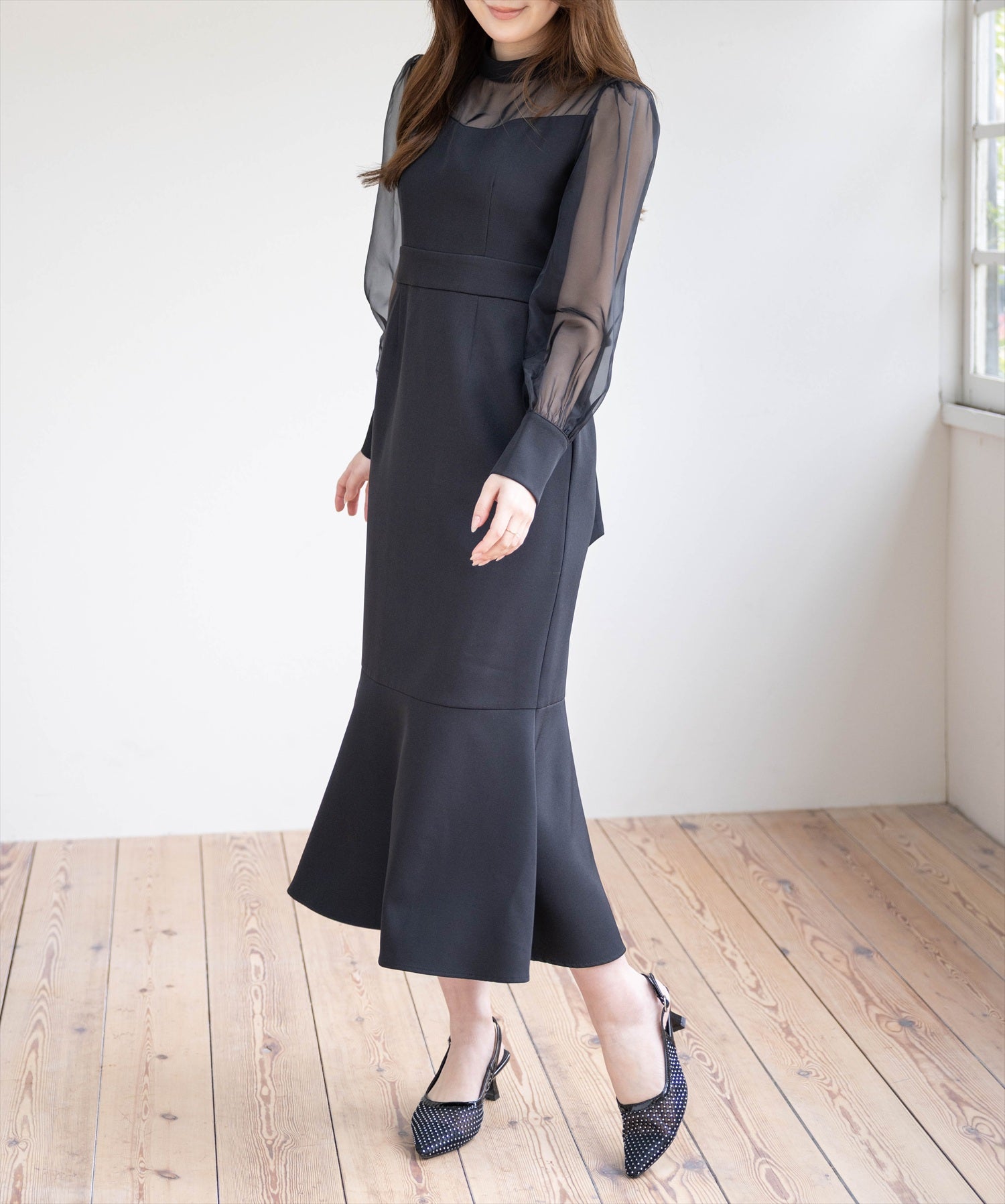 163cm/ブラック着用