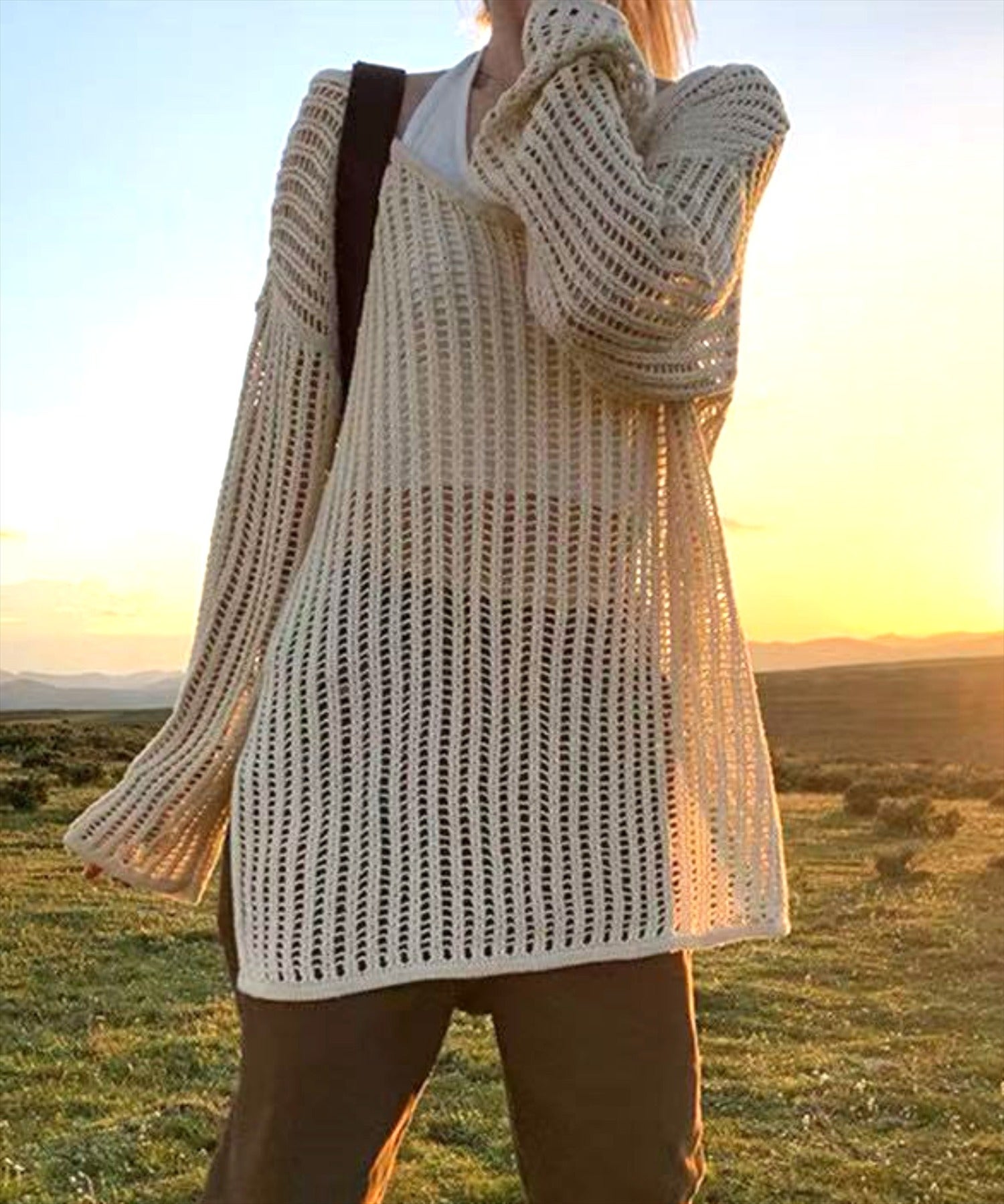 STAY MOTION≪WEB限定/新作≫透かし編みオーバーニット[ST1130