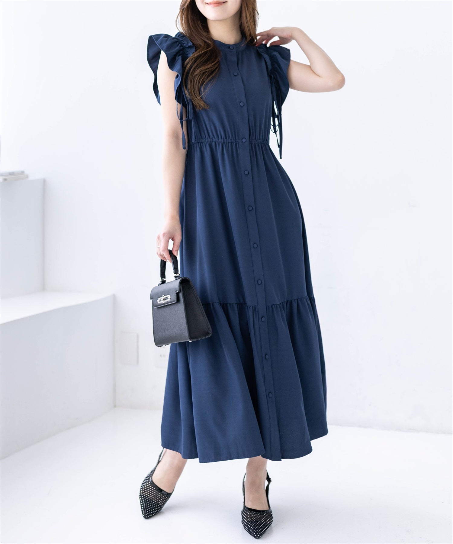 163cm/ネイビー F着用