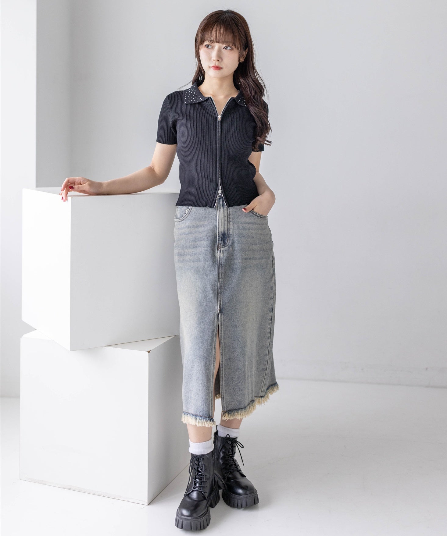 162cm/ブラック着用