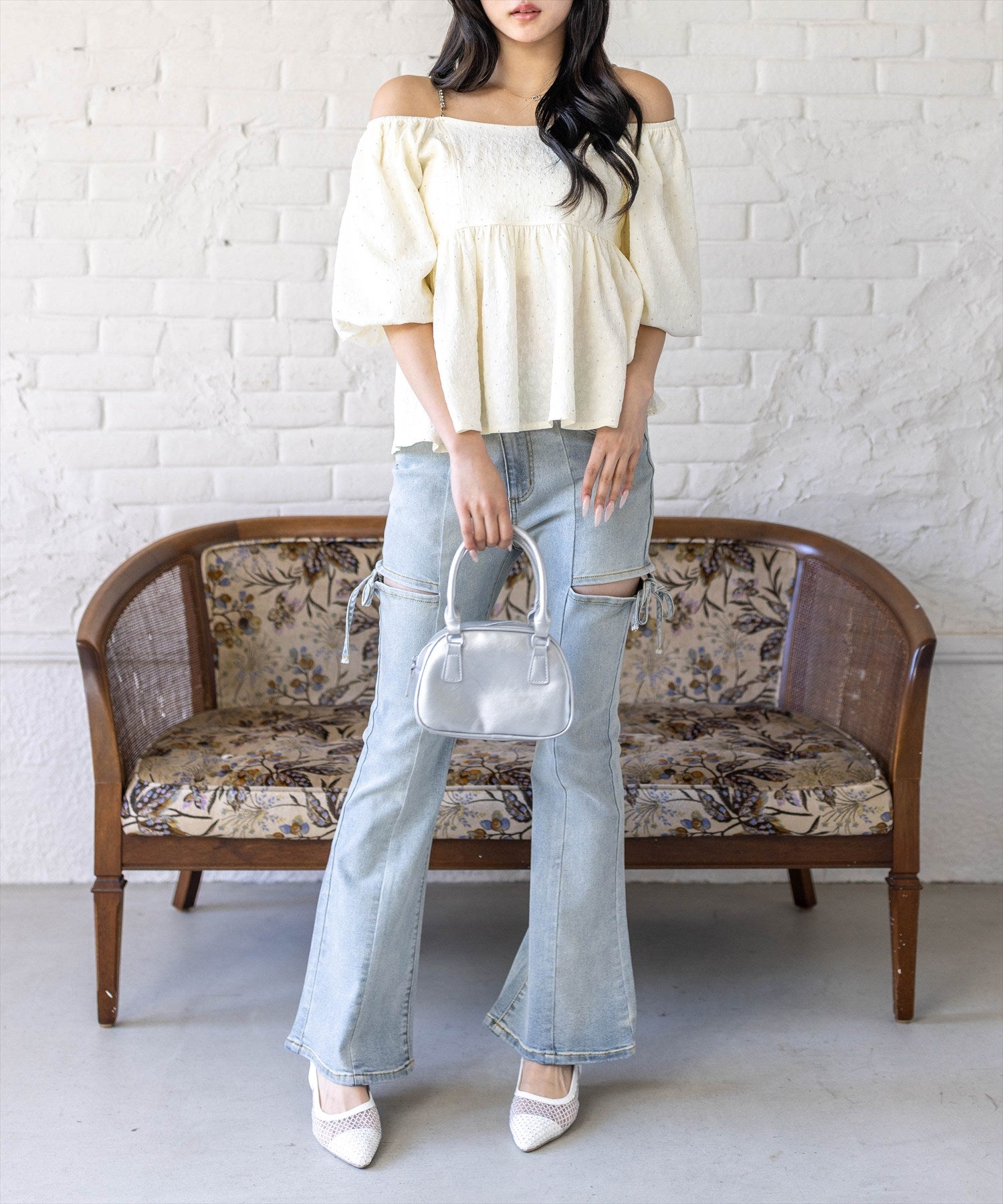 clear≪再入荷≫肩ビジュー2wayラインストーンフクレジャガード