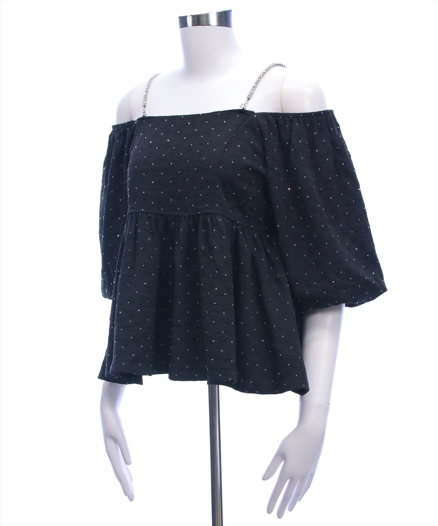 clear≪再入荷≫肩ビジュー2wayラインストーンフクレジャガード