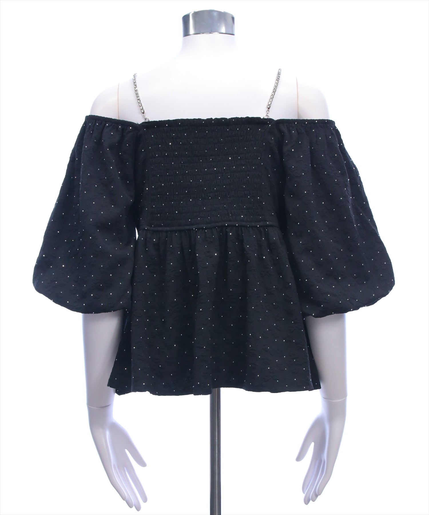 clear≪再入荷≫肩ビジュー2wayラインストーンフクレジャガード