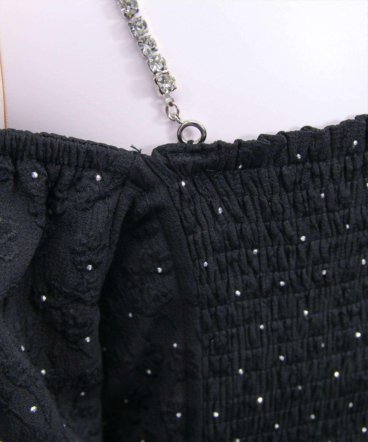 clear≪再入荷≫肩ビジュー2wayラインストーンフクレジャガード
