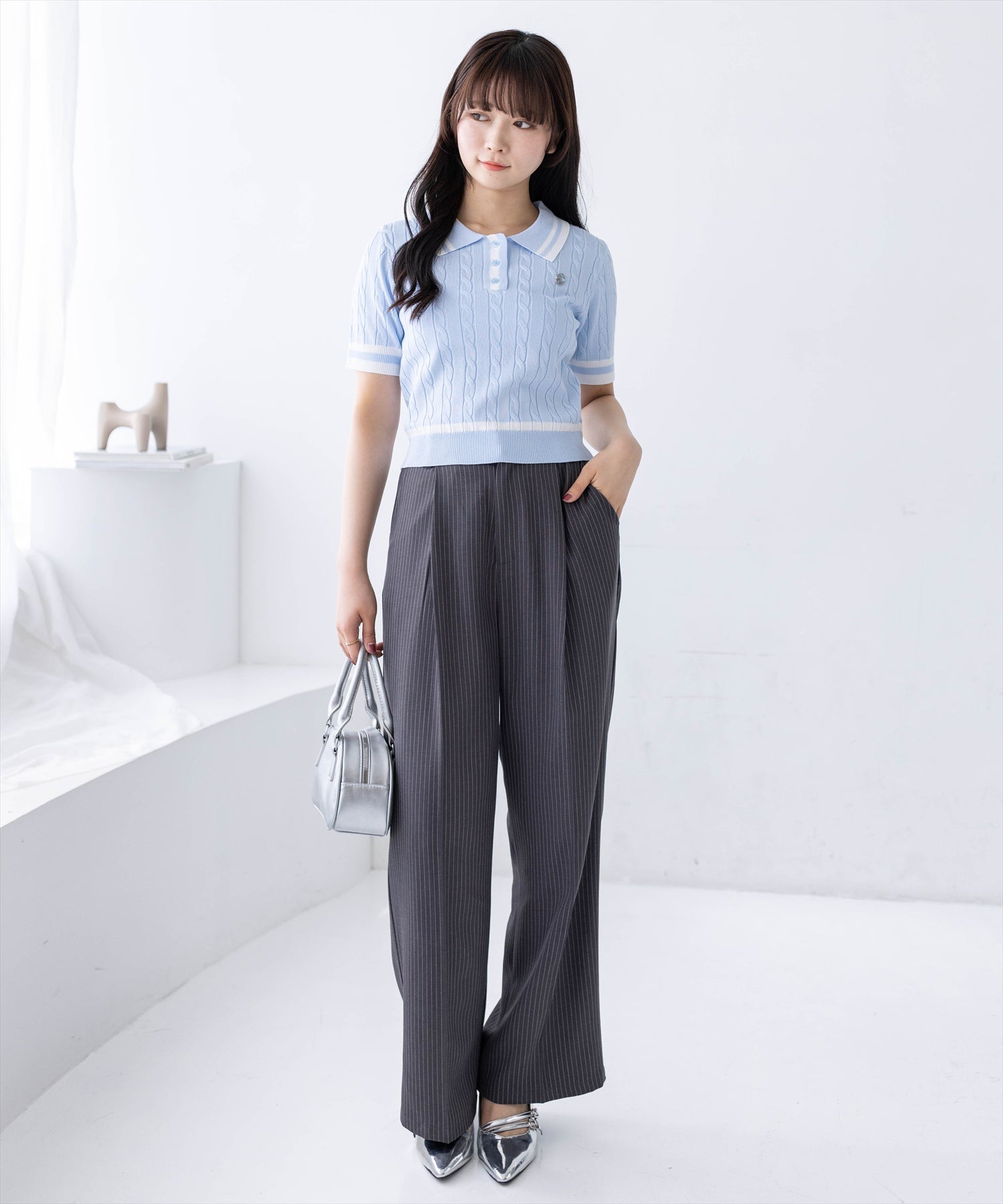 162cm/サックス着用