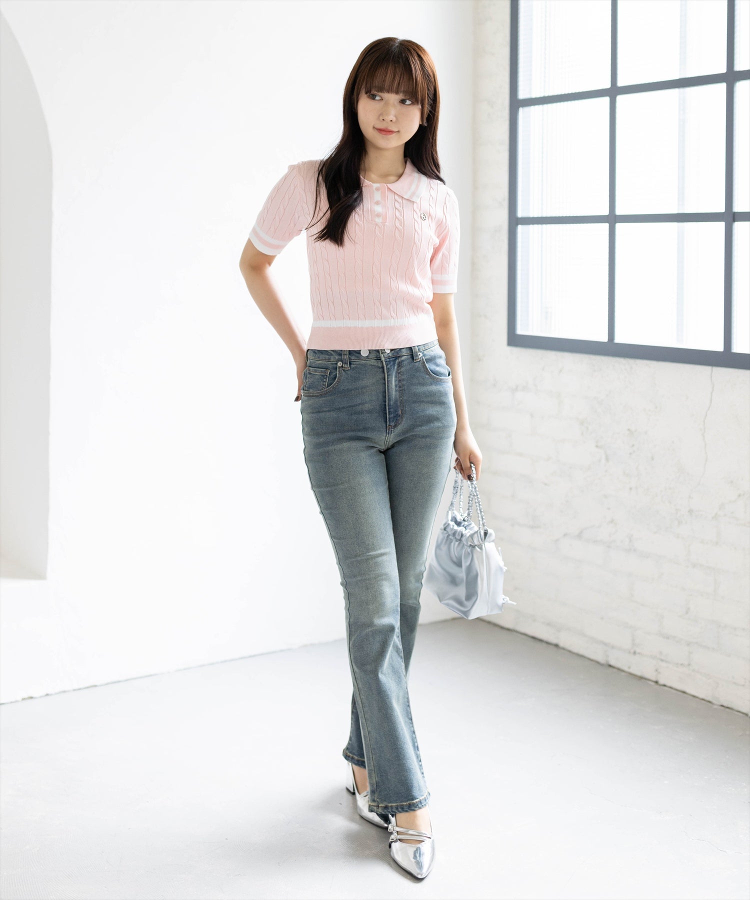 162cm/ピンク着用