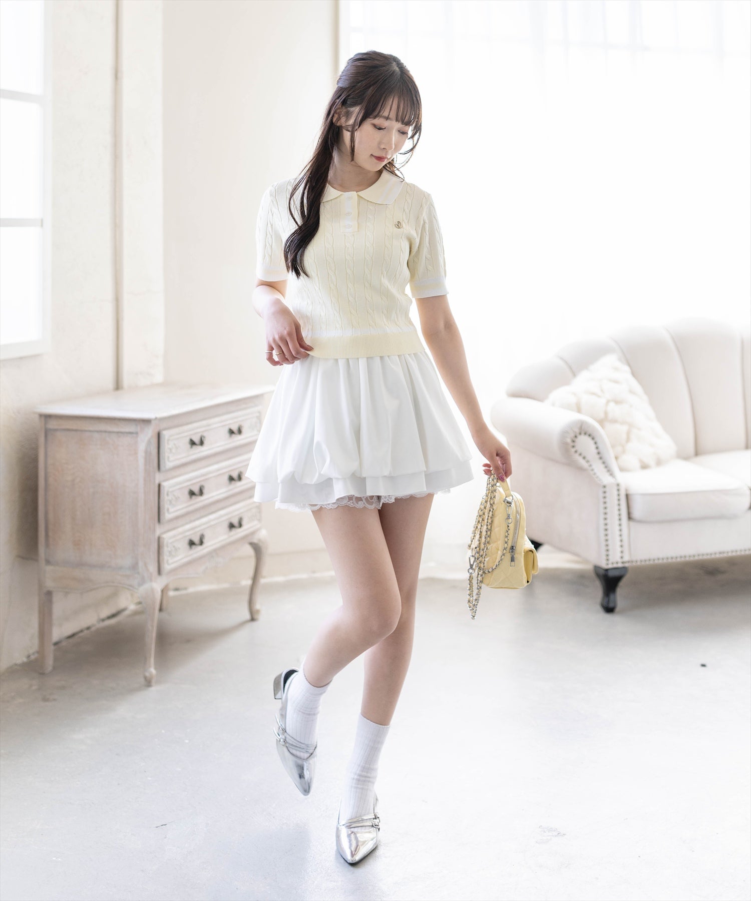 162cm/クリームイエロー着用