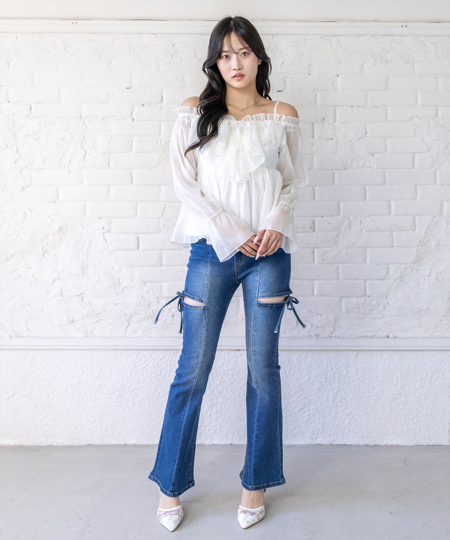 167cm/ブルー M着用