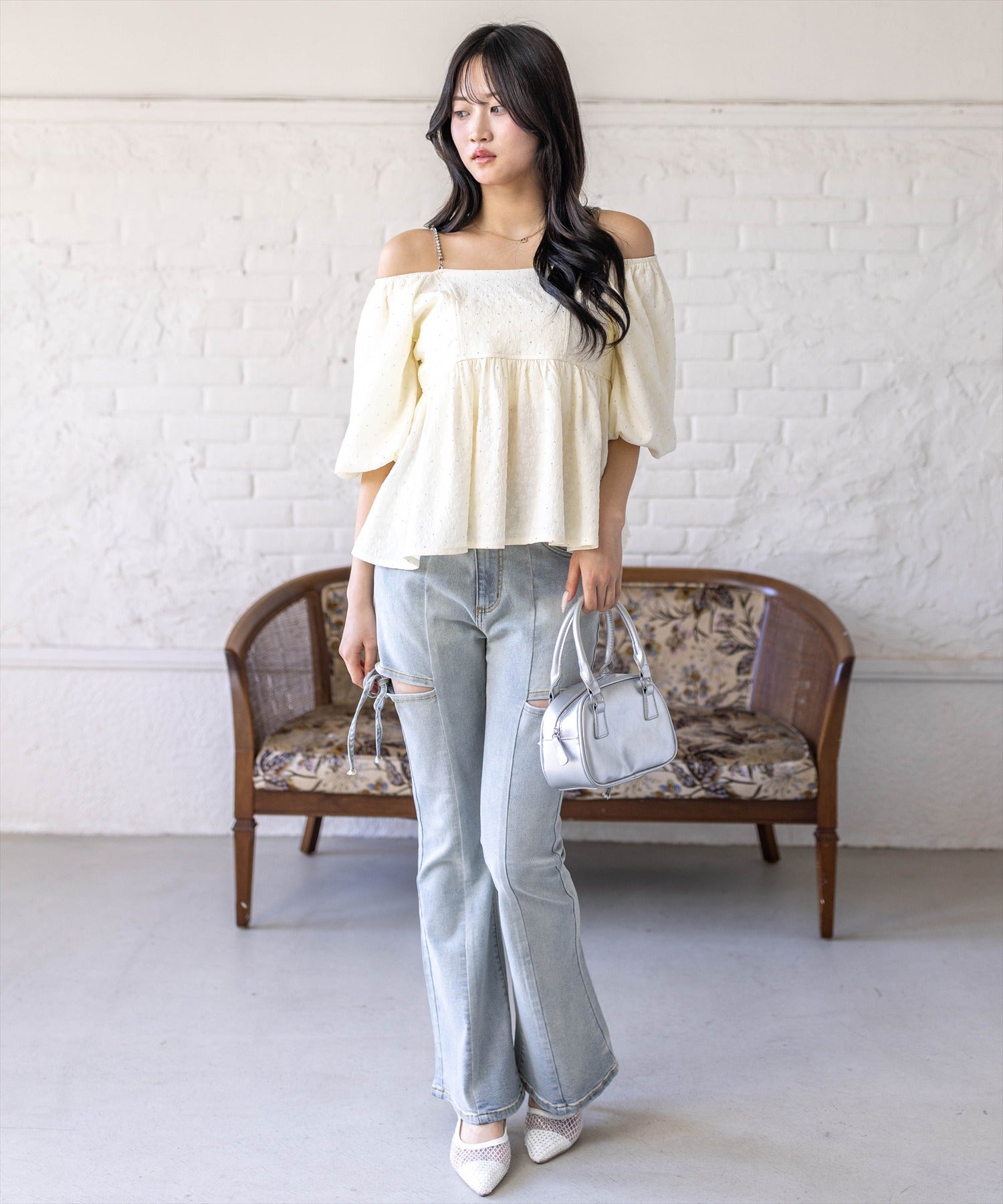 167cm/ライトブルー M着用