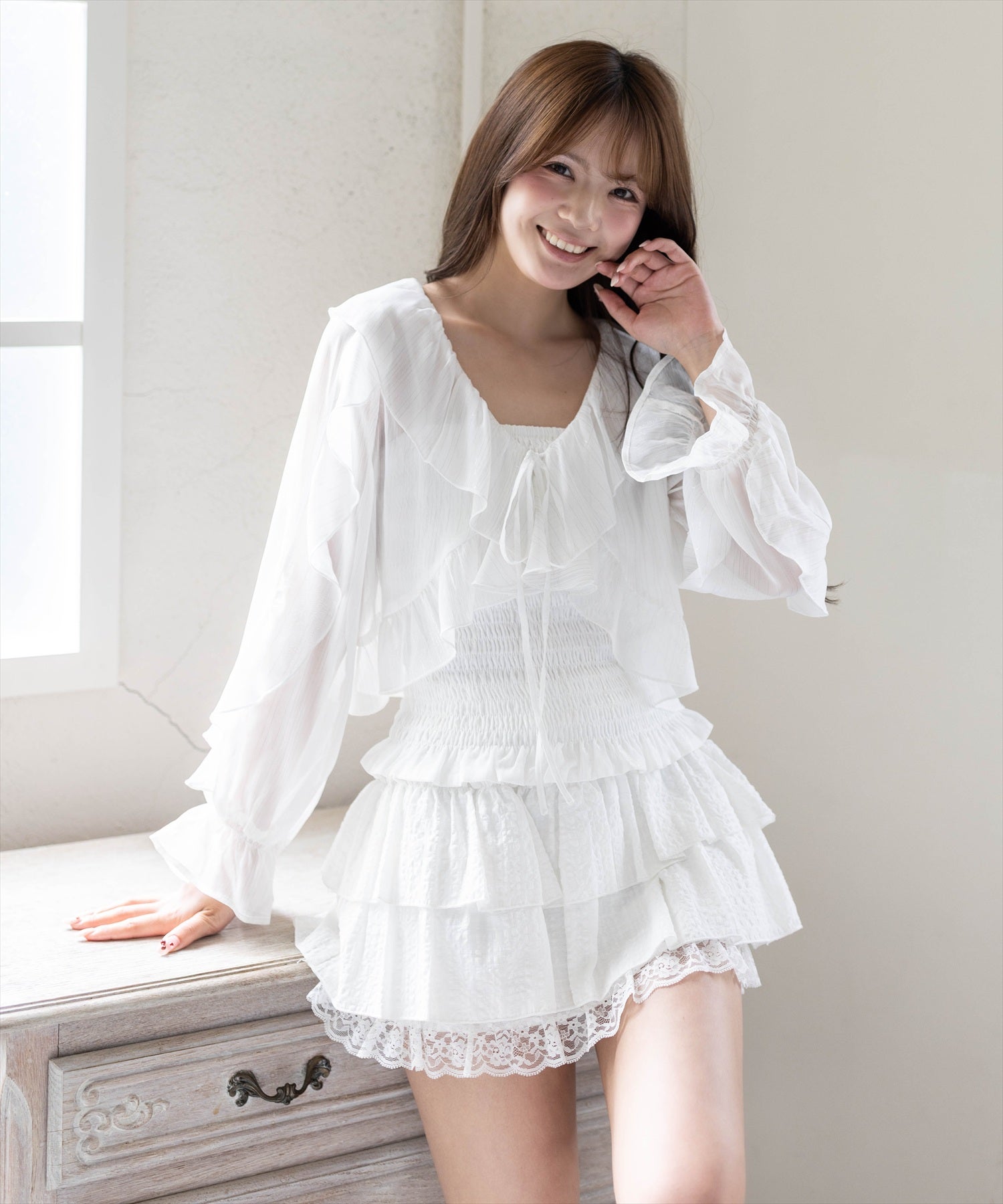 ラメシアーフリルアンサンブル clear