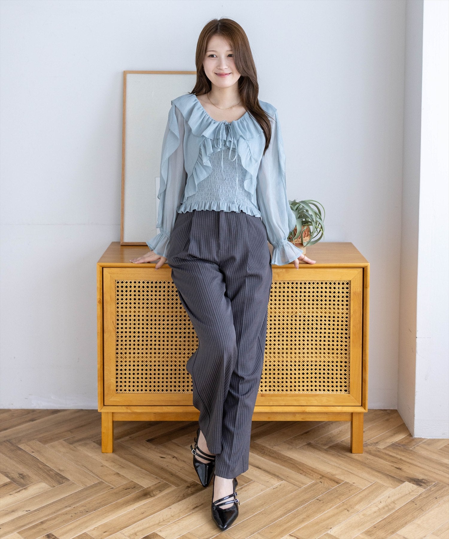 163cm/ミント2着用