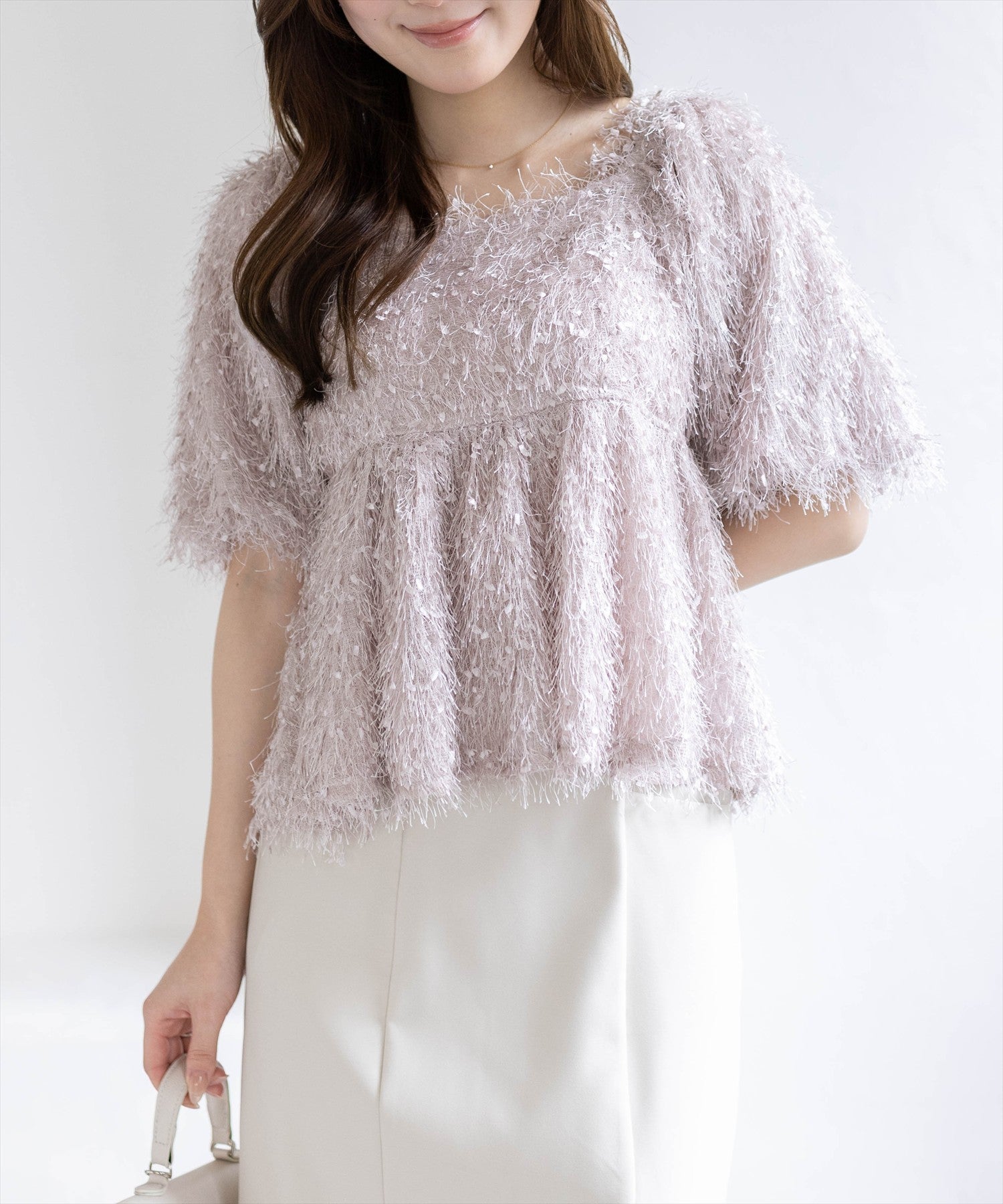 2wayフリンジブラウス CLEAR BASIC